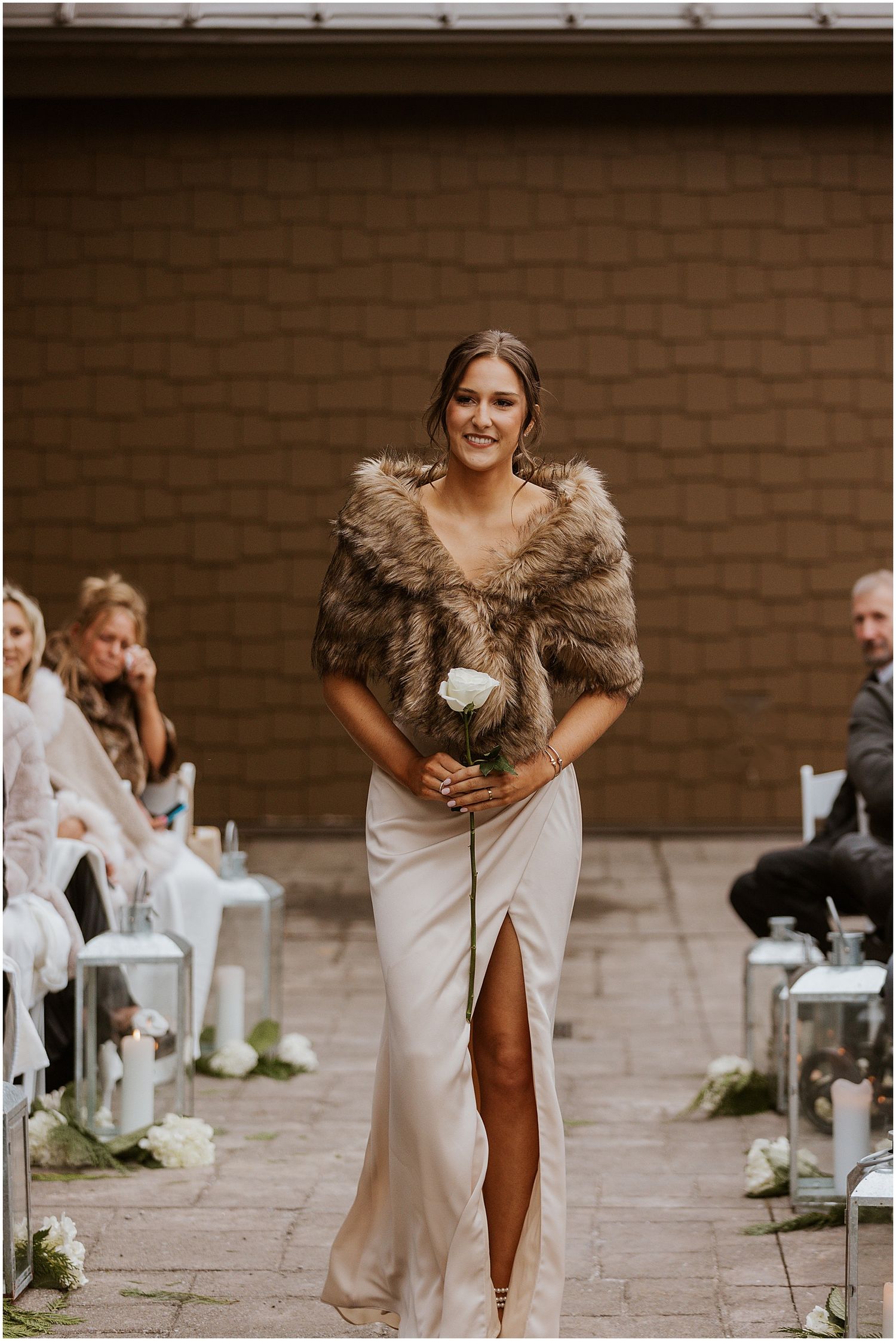 Winter bridesmaid dress