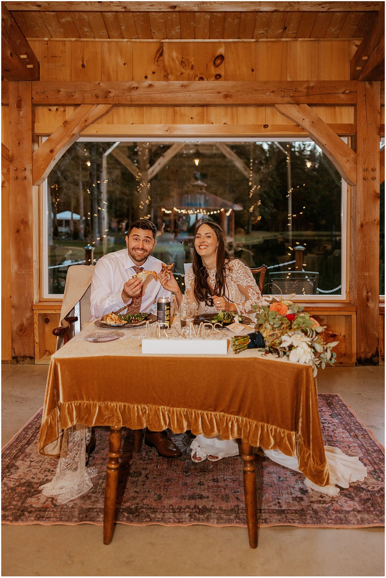 Couple at their NH wedding reception Robin Easler Photography