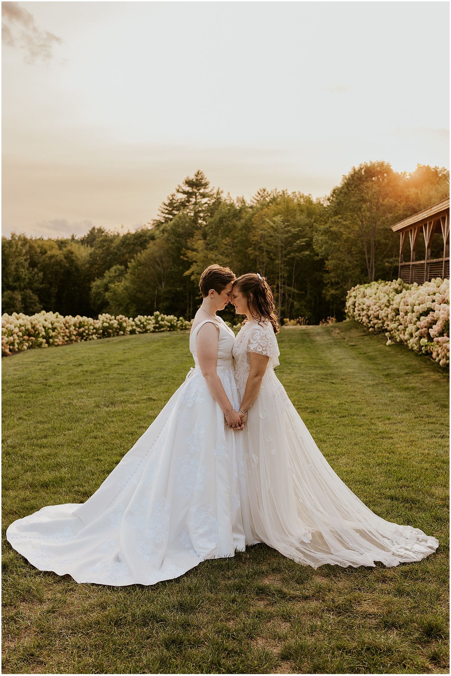 NH brides at their Longlook Farm wedding