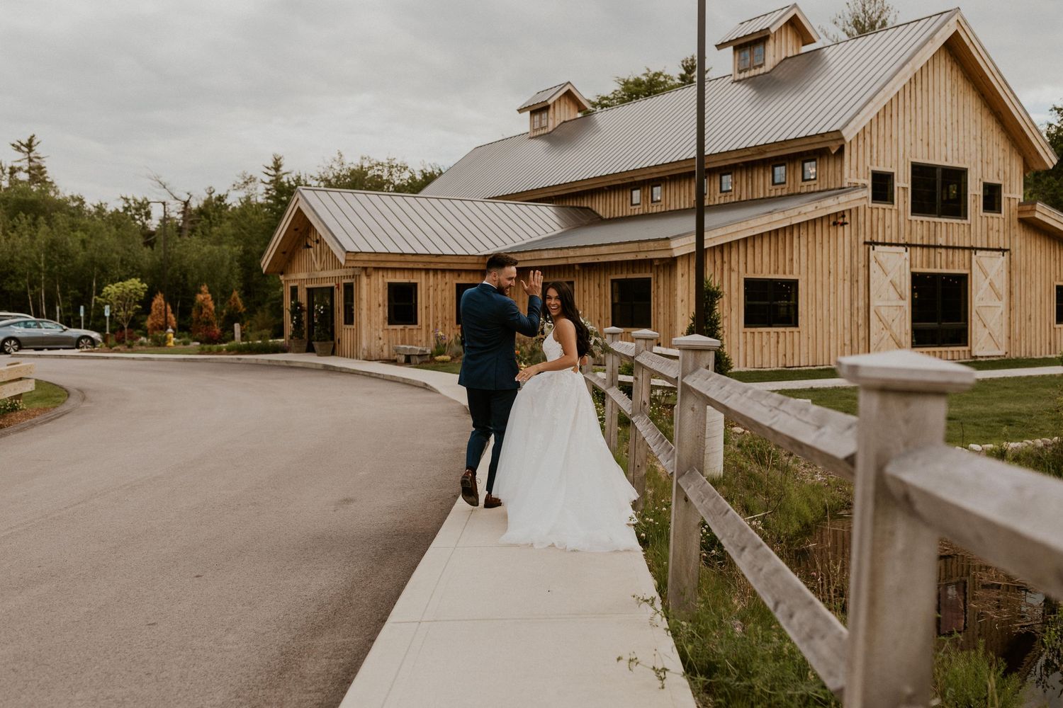 Early summer wedding at the Barn at Bull Meadow in Concord New Hampshire