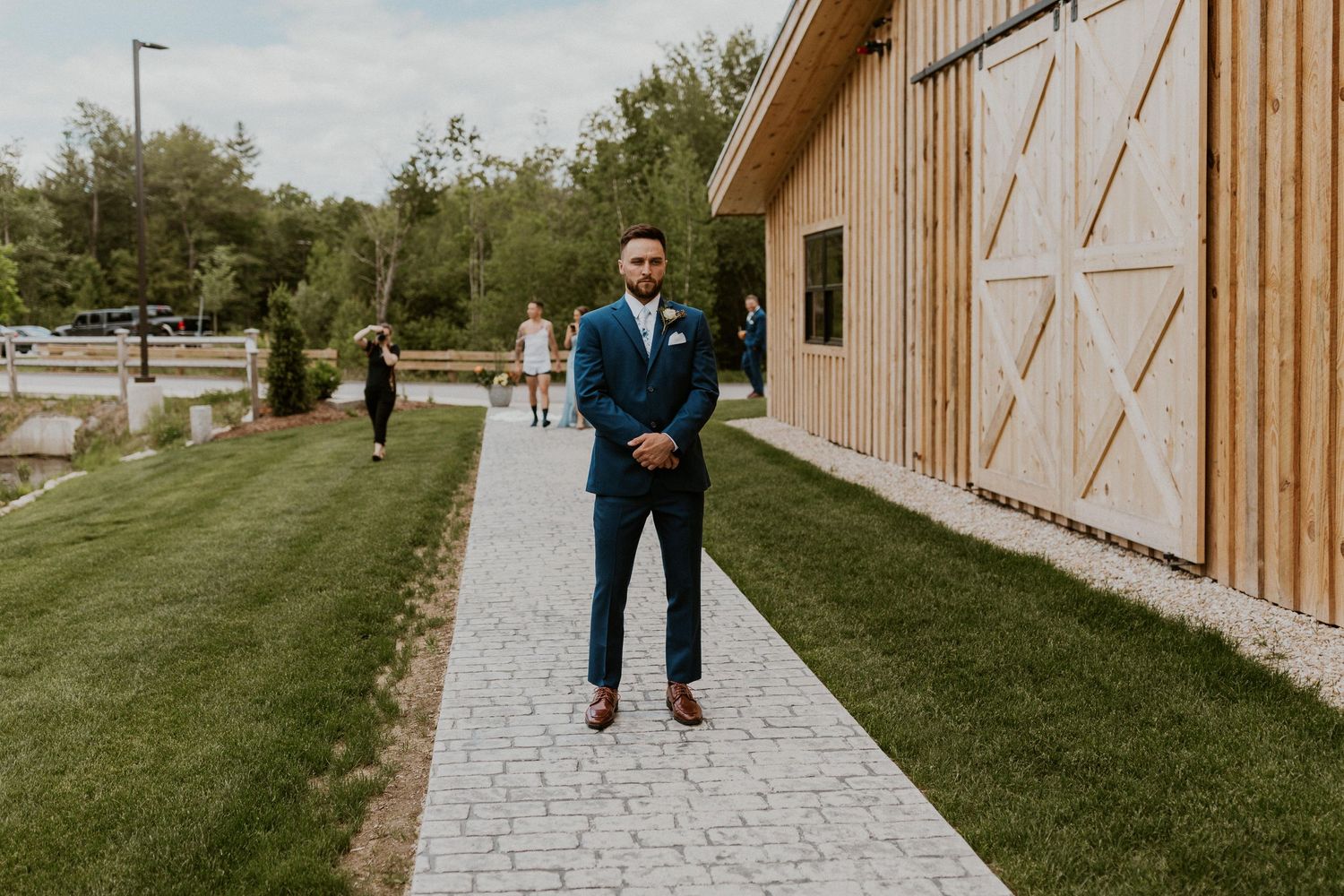 Early summer wedding at the Barn at Bull Meadow in Concord New Hampshire