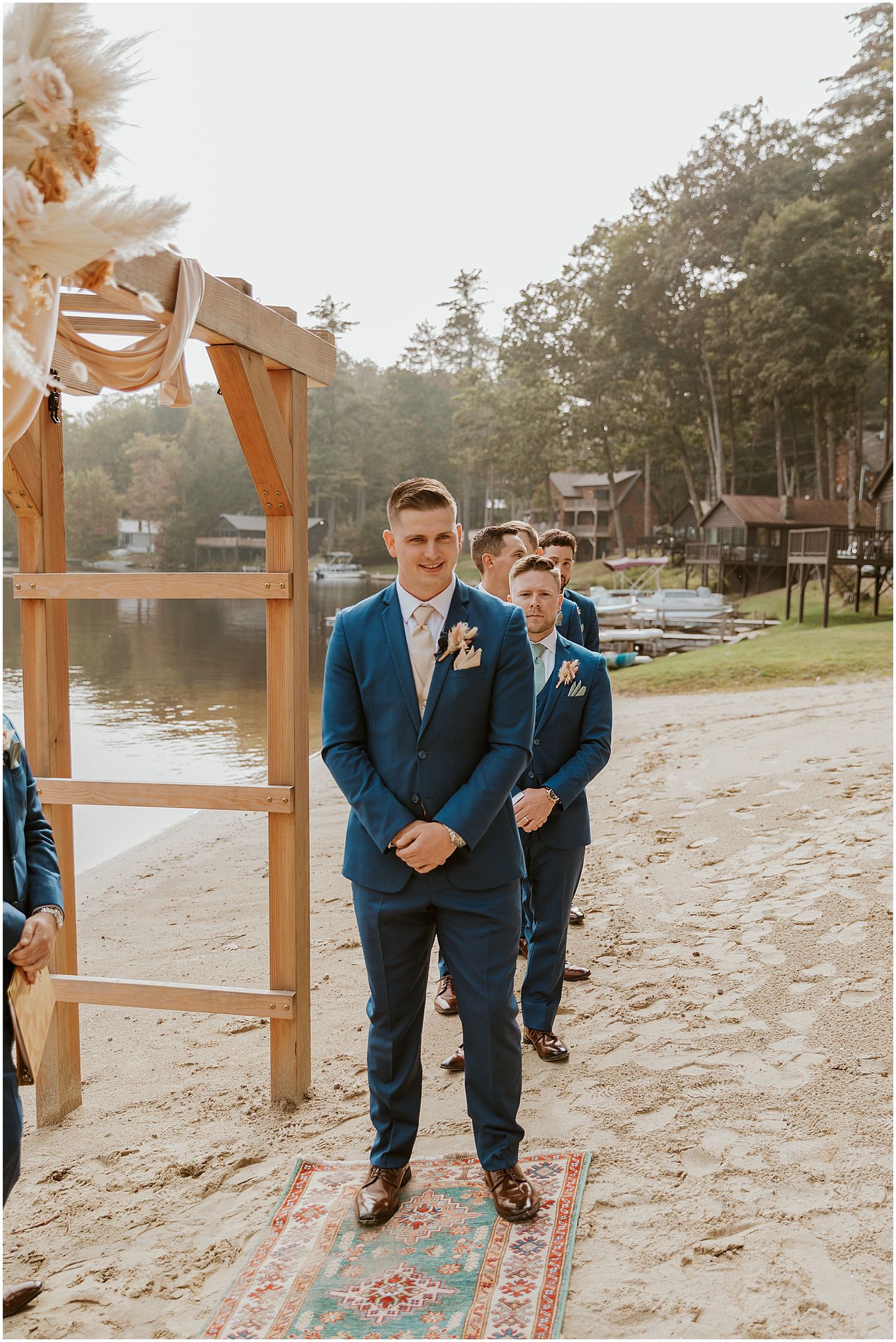 NH wedding ceremony by the lake