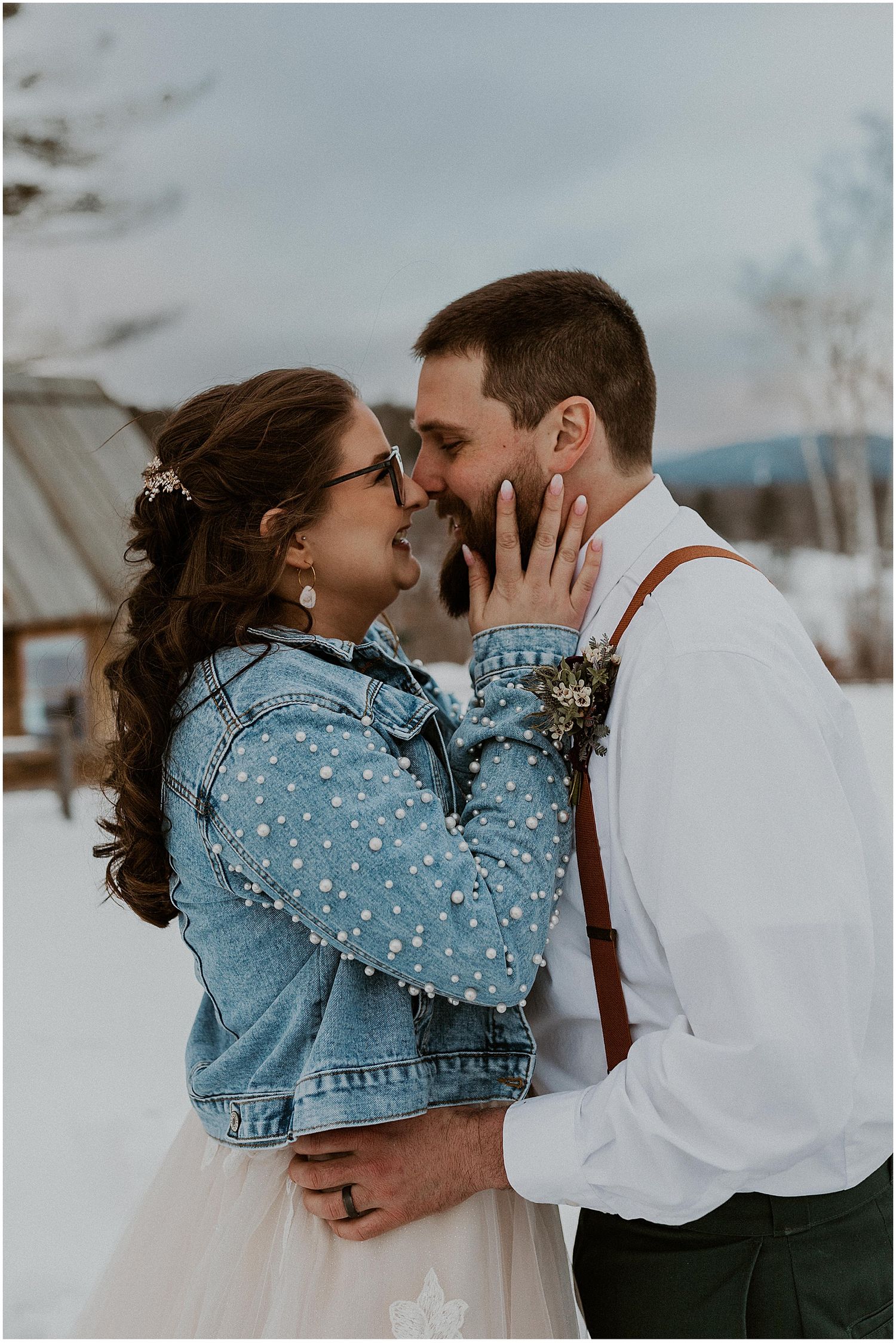 NH winter wedding in the white mountains