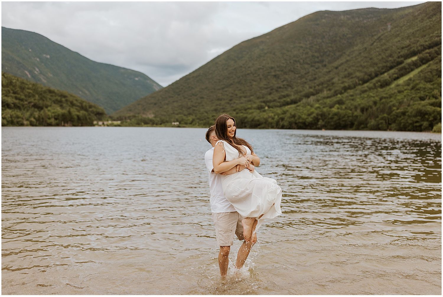 Lake engagement photos NH - Robin Easler Photography