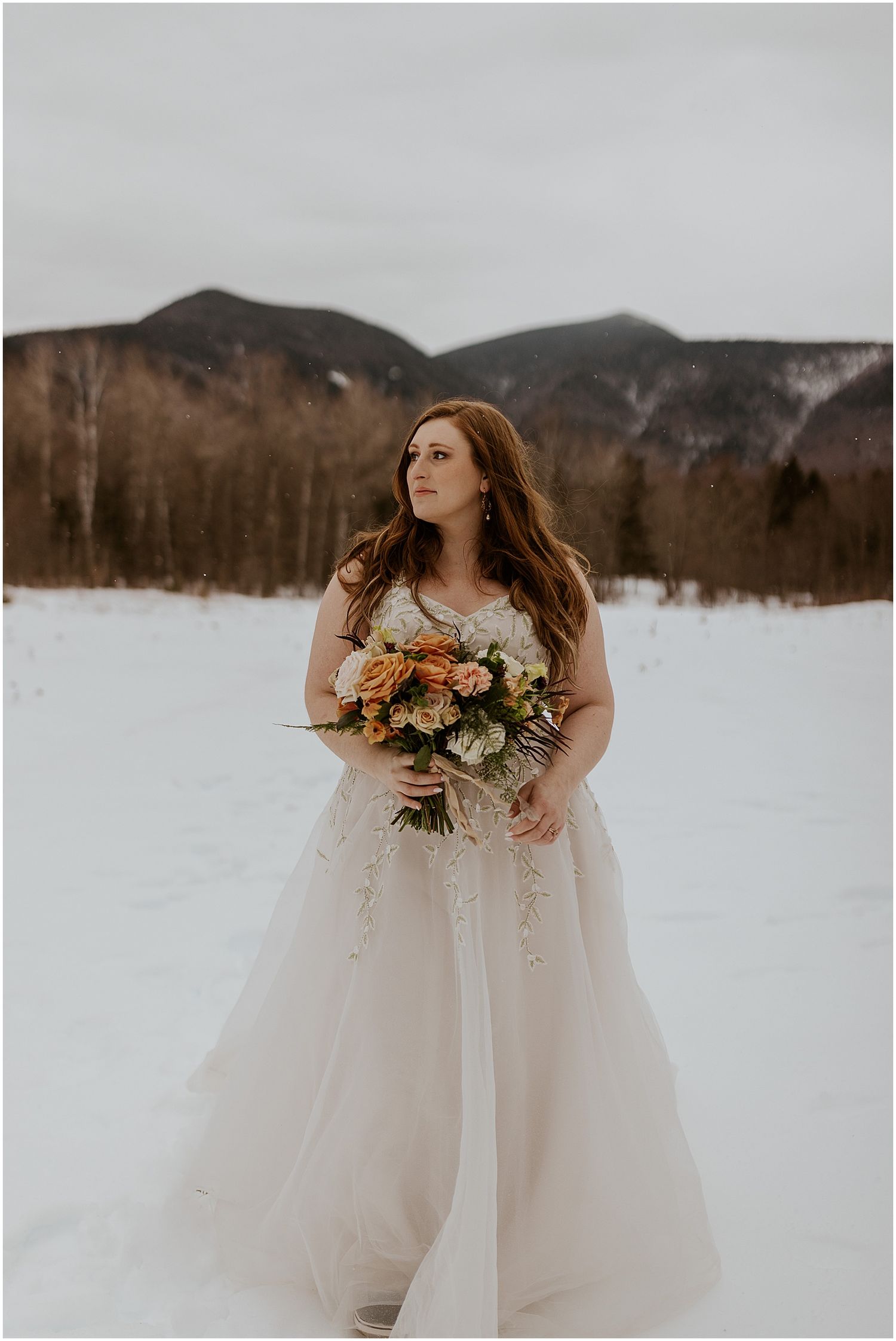 NH bride in the White Mountains