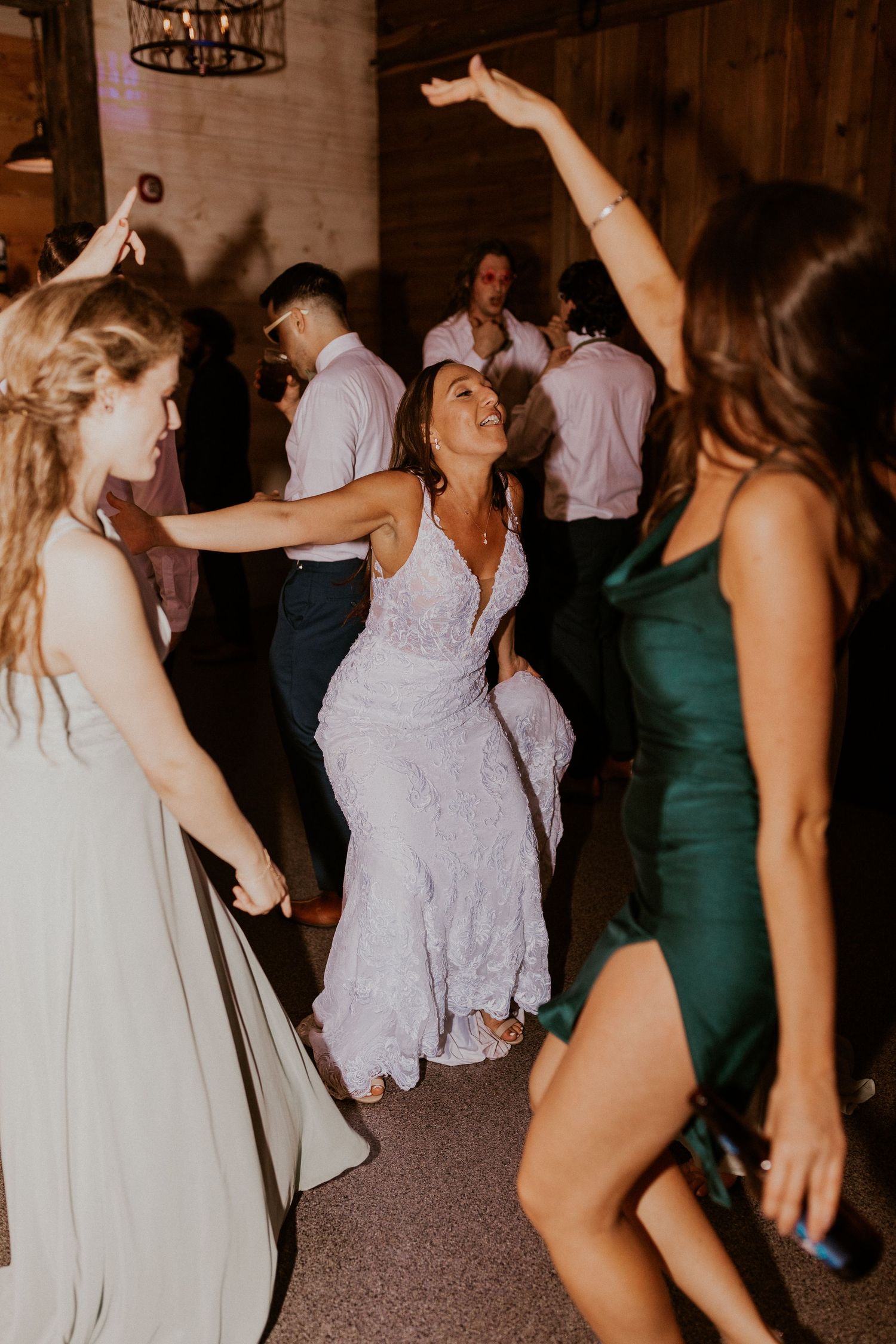 Dancing the night away with friends and family on the dance floor at the Arabella Estate in Buxton Maine.