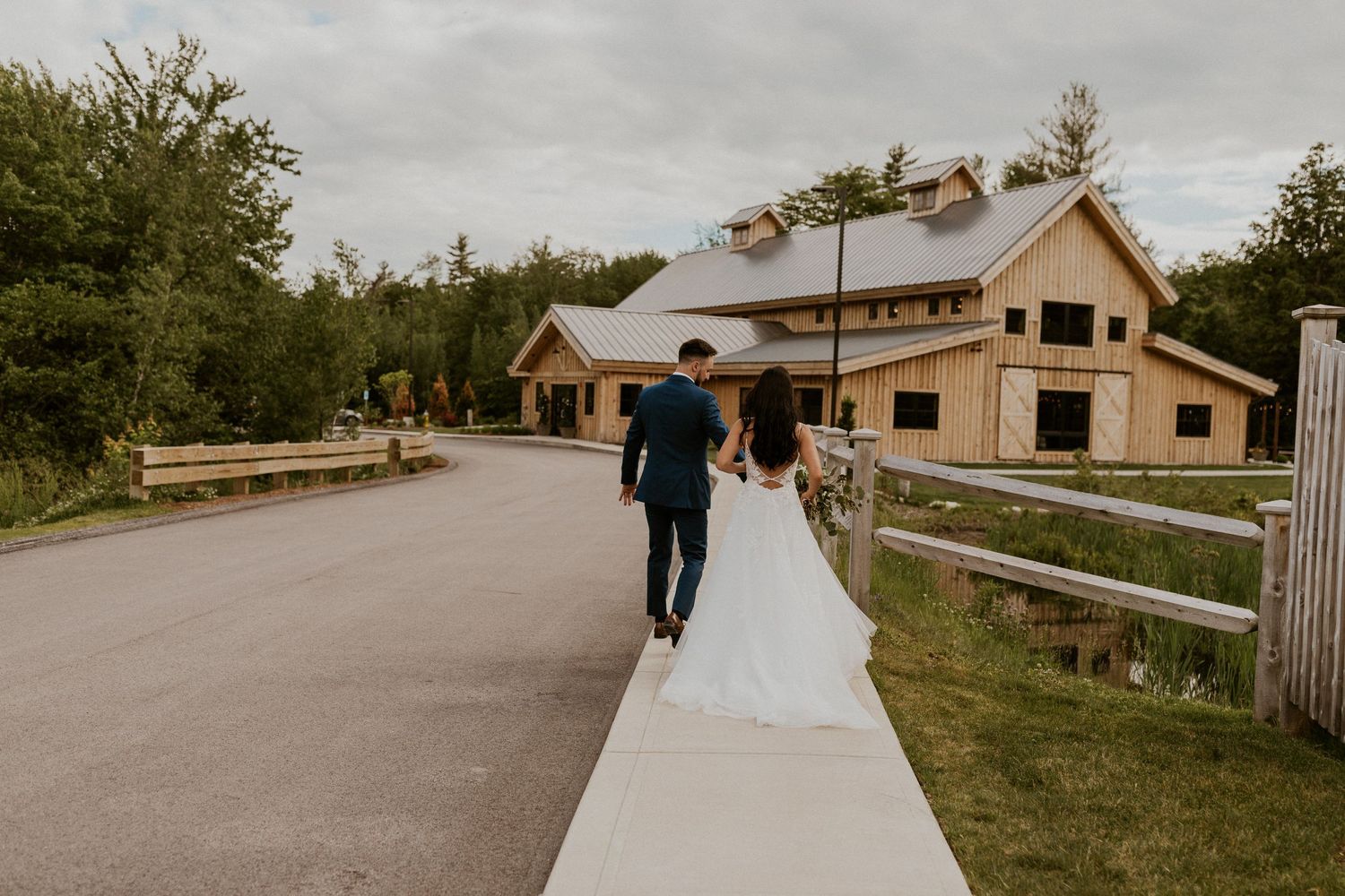 Early summer wedding at the Barn at Bull Meadow in Concord New Hampshire
