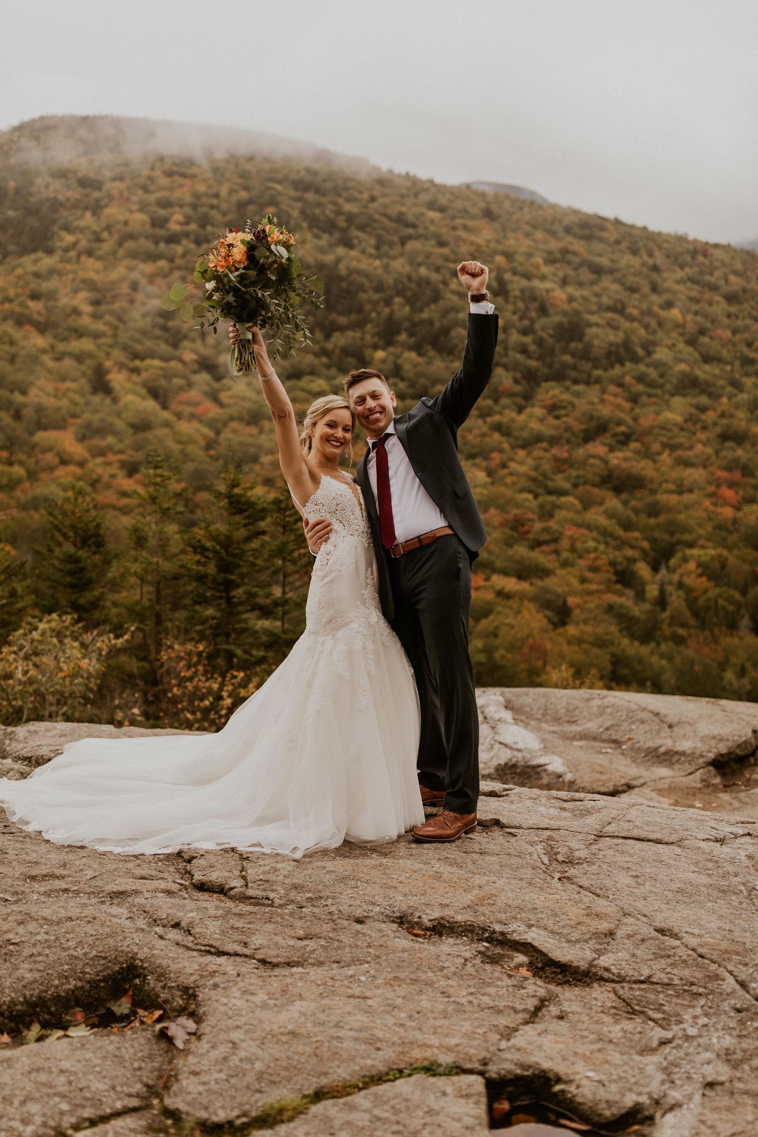 Husband and wife celebrating that they are finally married!!!