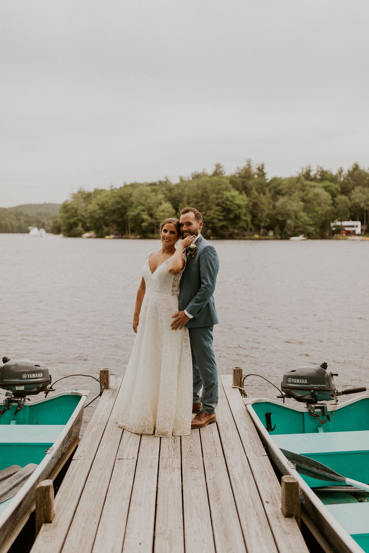 laid back lakeside wedding at Lake Shore Village Resort in Weare New Hampshire