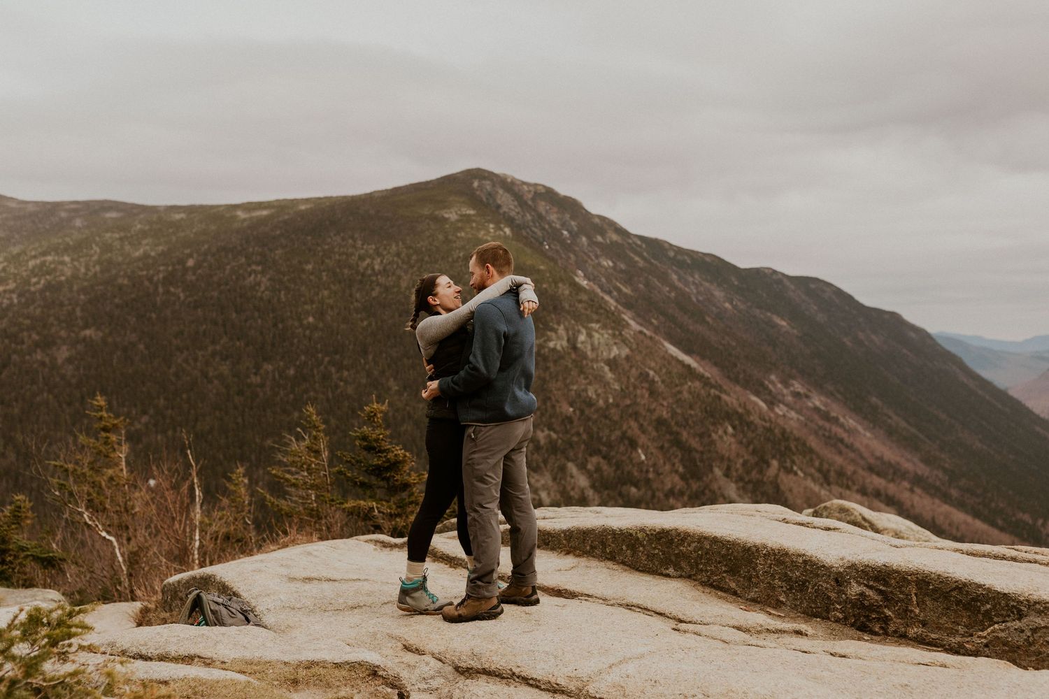 Proposal on the summit of Mount Willard in the White Mountains of New Hampshire.