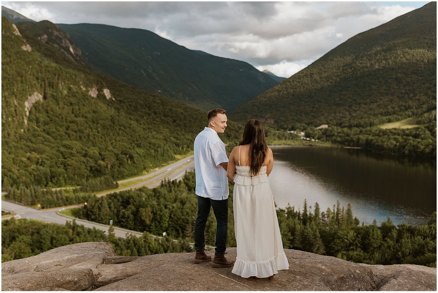 NH mountain engagement photos - Robin Easler Photography