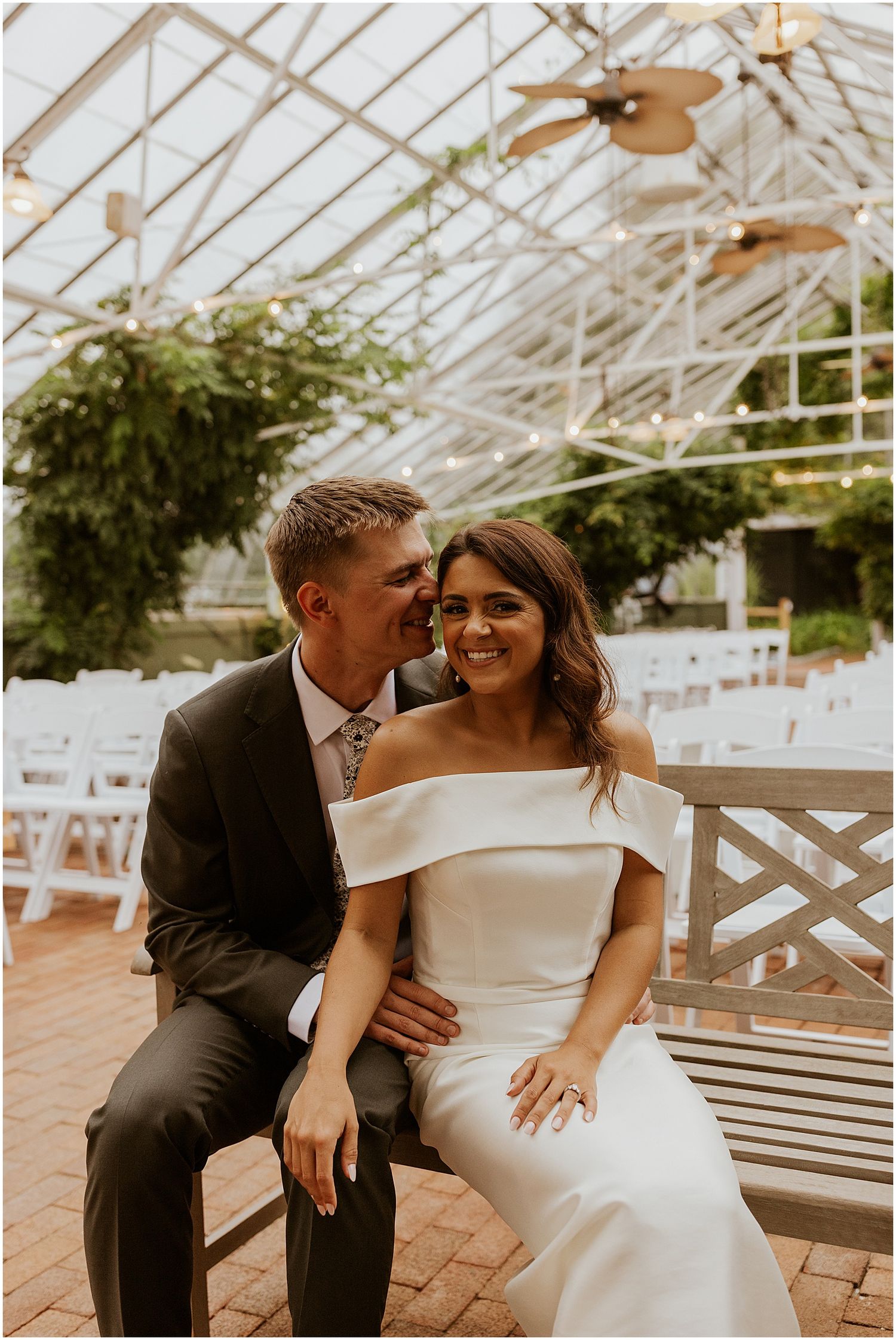 Bride and groom at the Barn on the Pemi