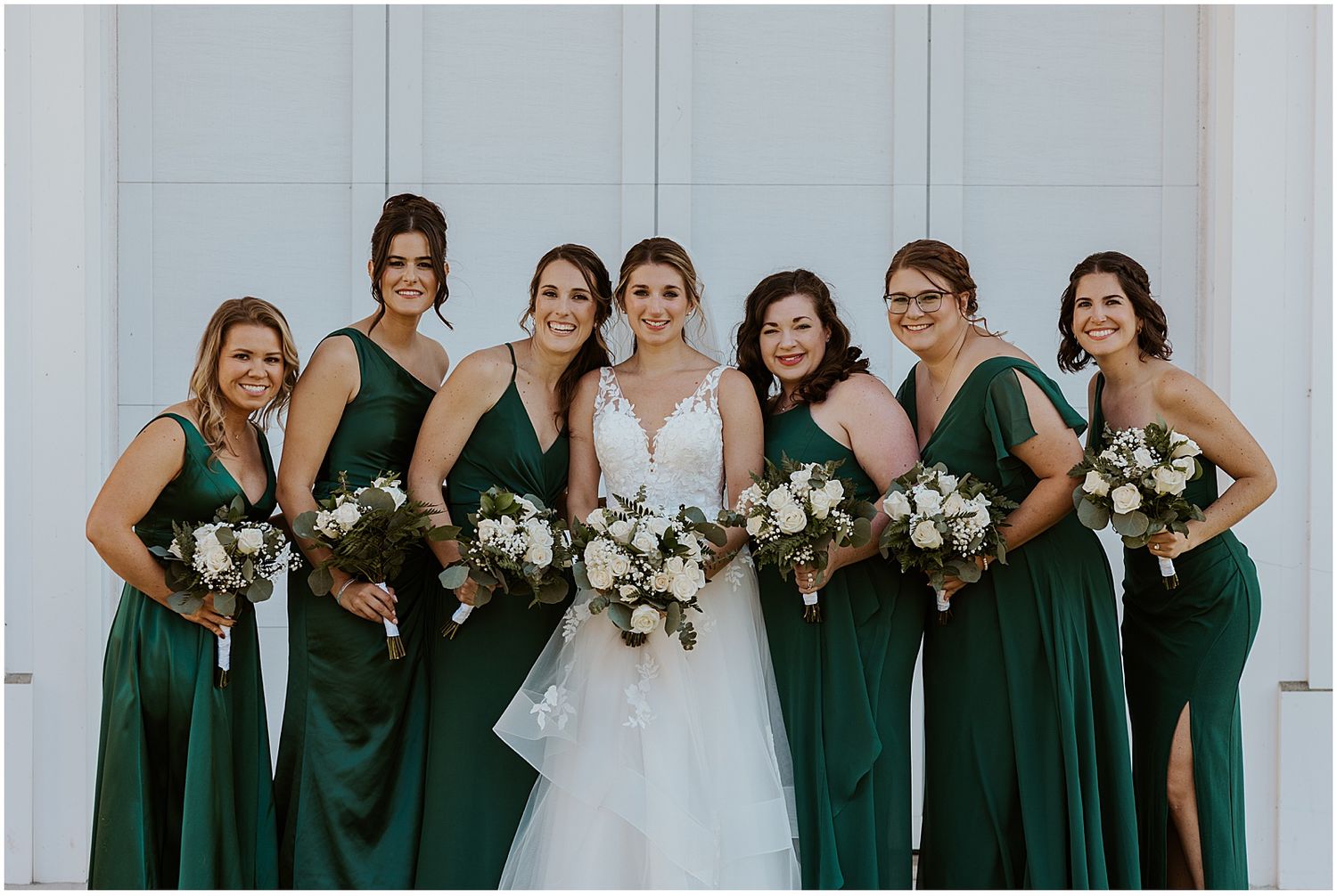 Bride and her bridesmaids at a Glastonbury Hills Country Club wedding in CT