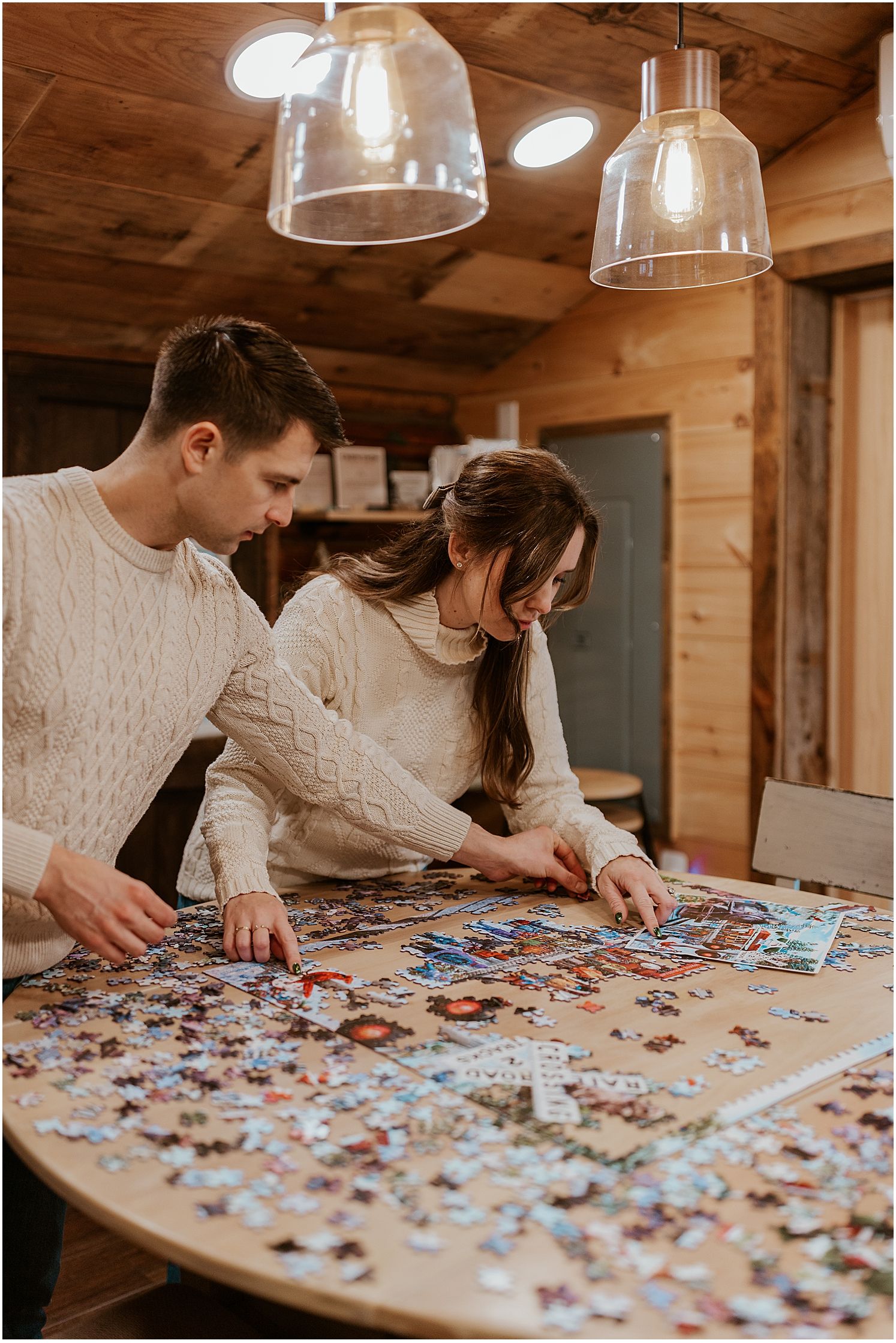 Couples photo session during North Conway getaway