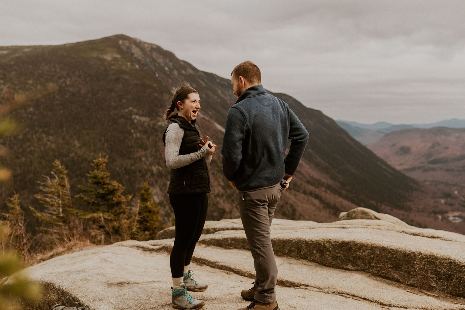 Proposal on the summit of Mount Willard in the White Mountains of New Hampshire.