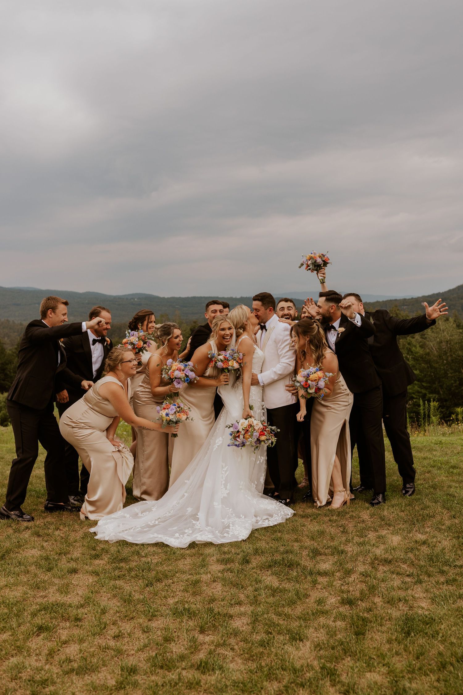 Wedding party portraits White Mountains NH
