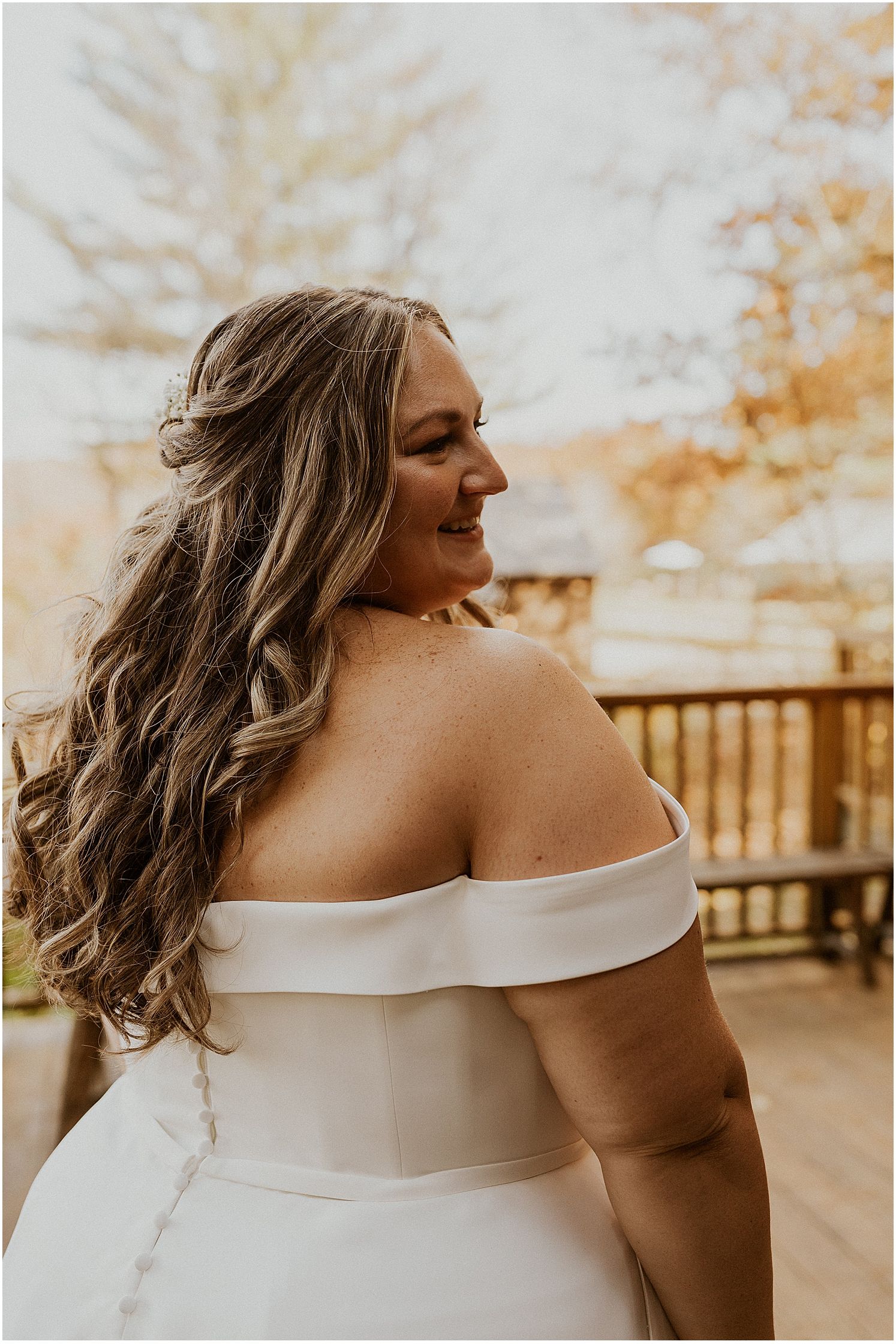 Bride at her Plymouth NH wedding