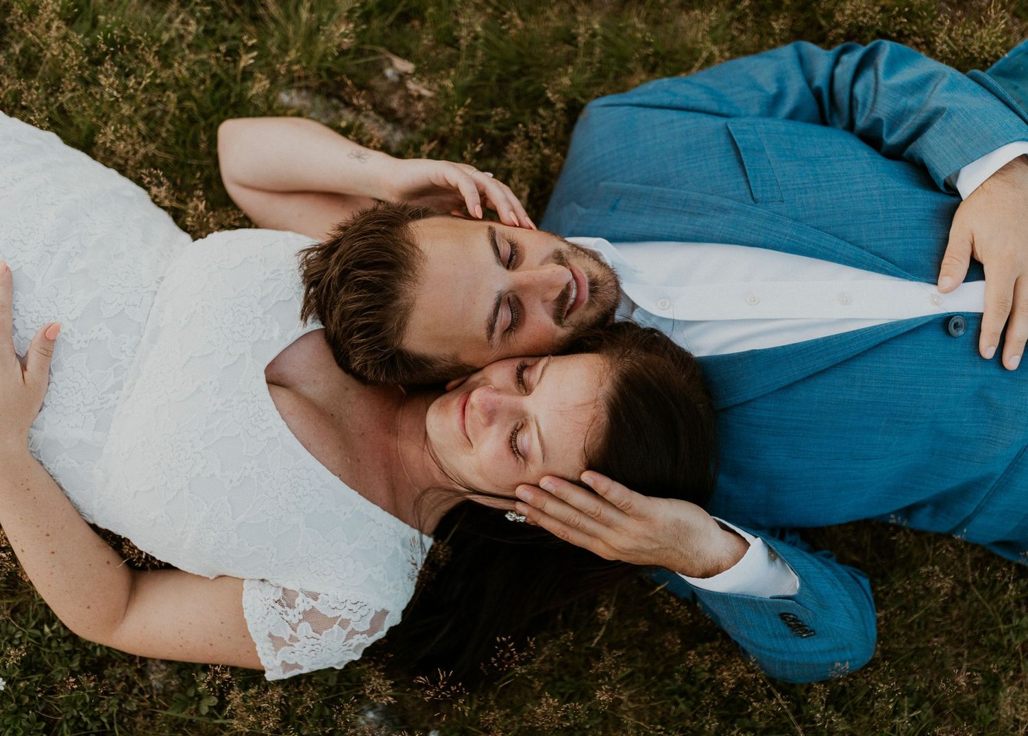 Newlyweds during an adventure bridal photoshoot in the North Conway region of New Hampshire.