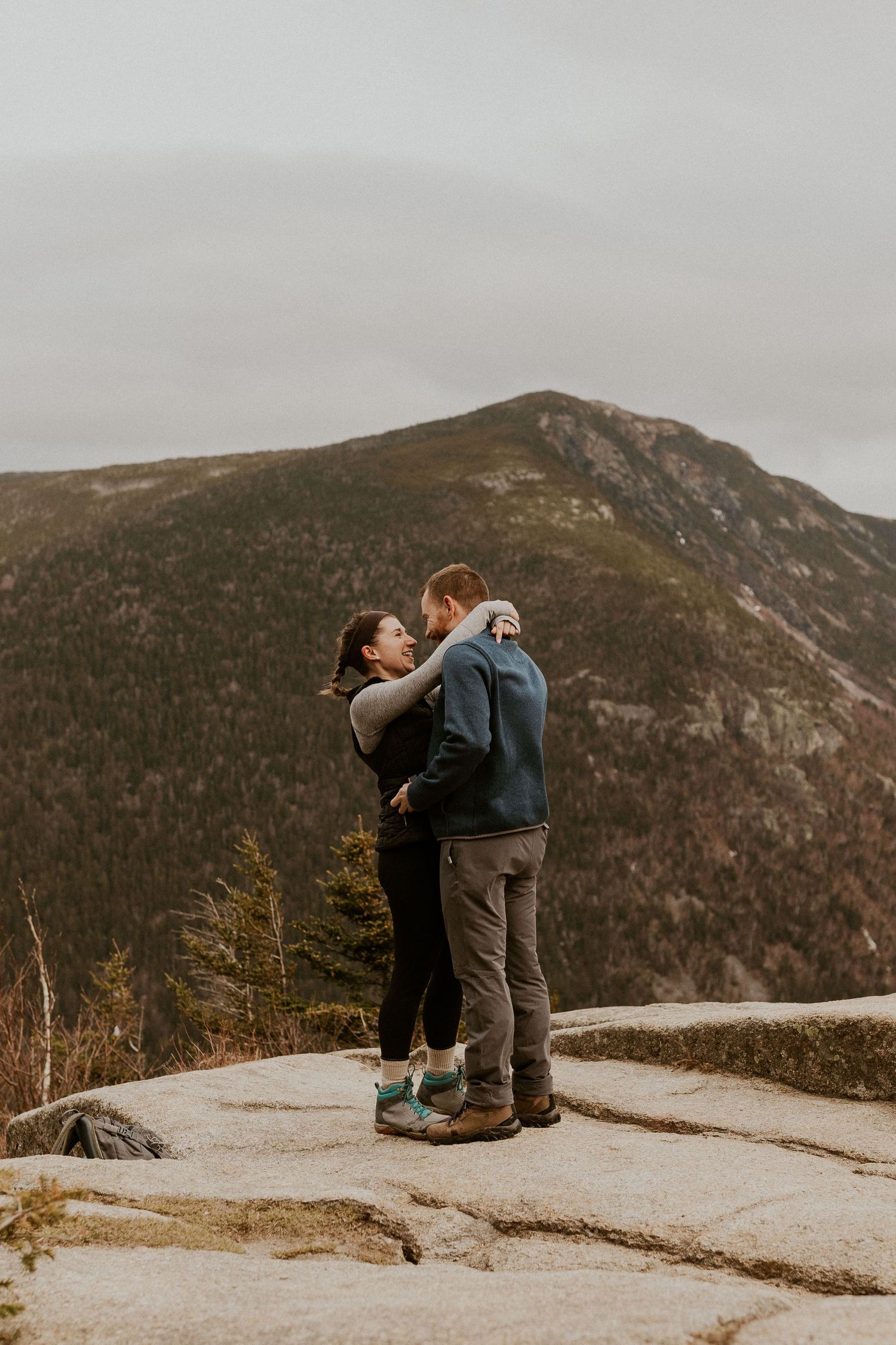 Proposal on the summit of Mount Willard in the White Mountains of New Hampshire.