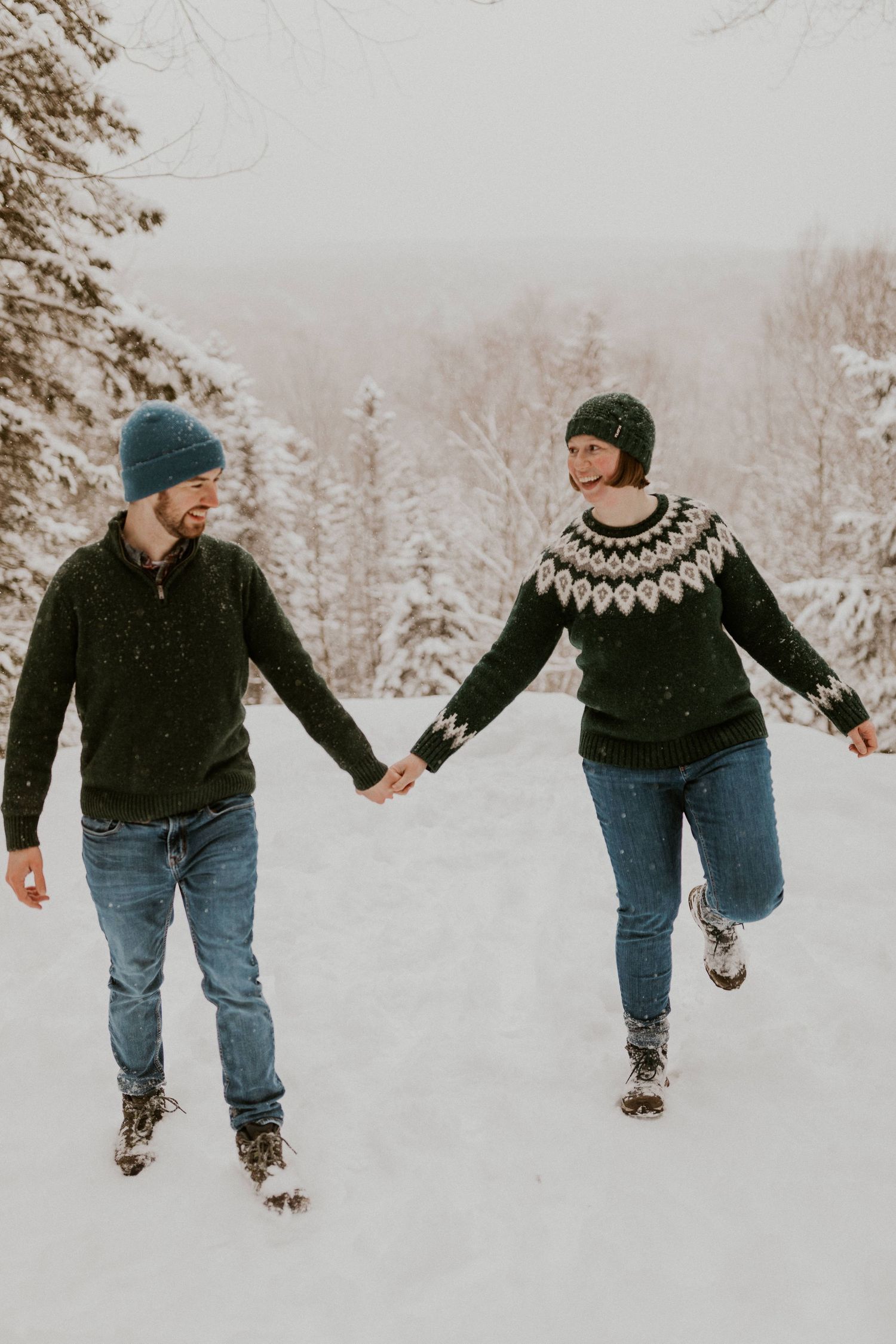Taylor and Ken snuggling up together in a White Mountain National Forest Shelter while hiking the Flume Gorge in NH.
