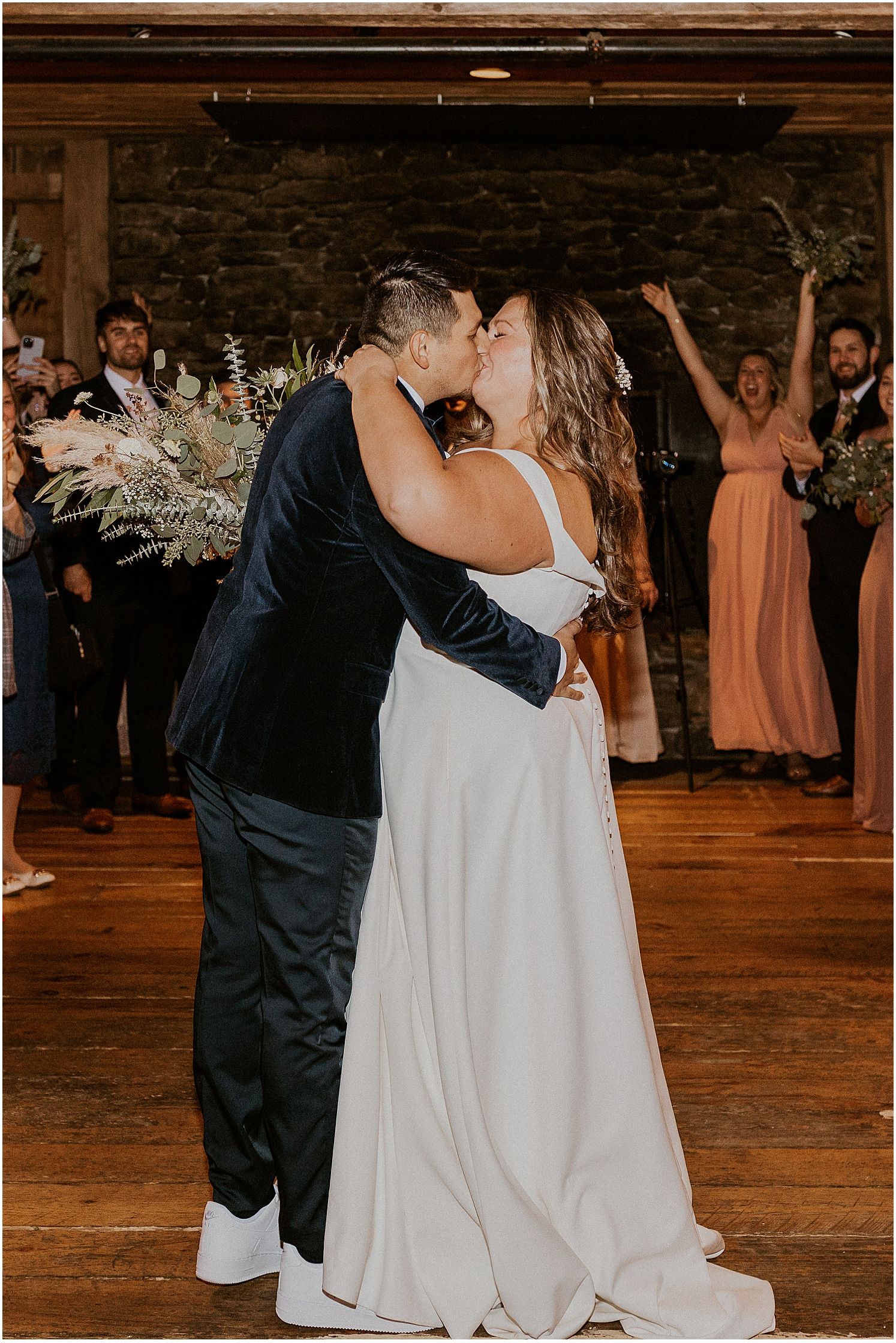 Bride and groom first dance at NH wedding