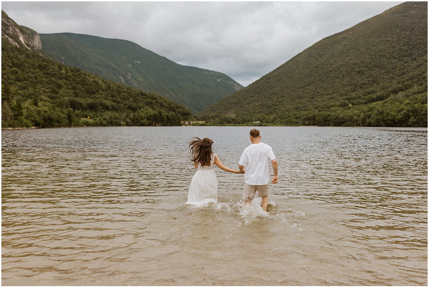 Romantic mountain engagement pictures - Robin Easler NH wedding photographer