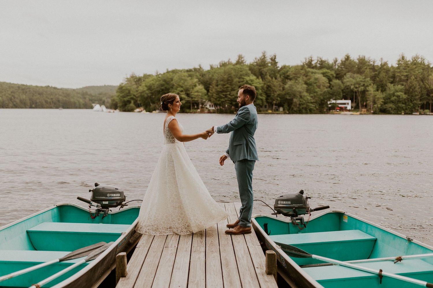 laid back lakeside wedding at Lake Shore Village Resort in Weare New Hampshire