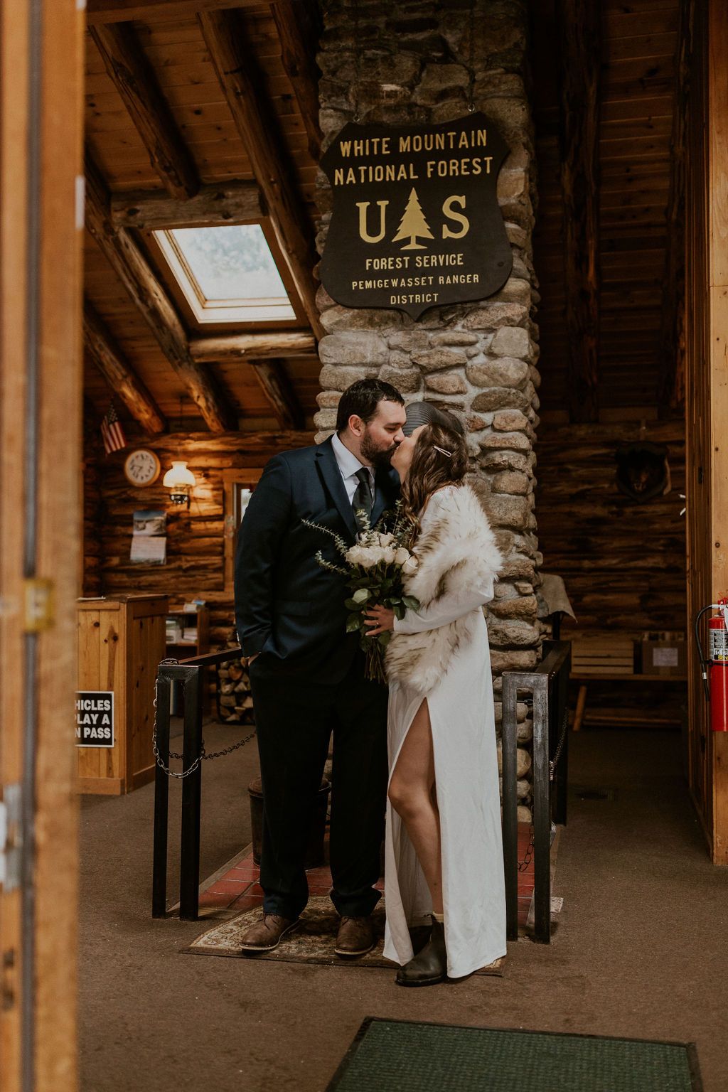 White Mountains national forest elopement in winter