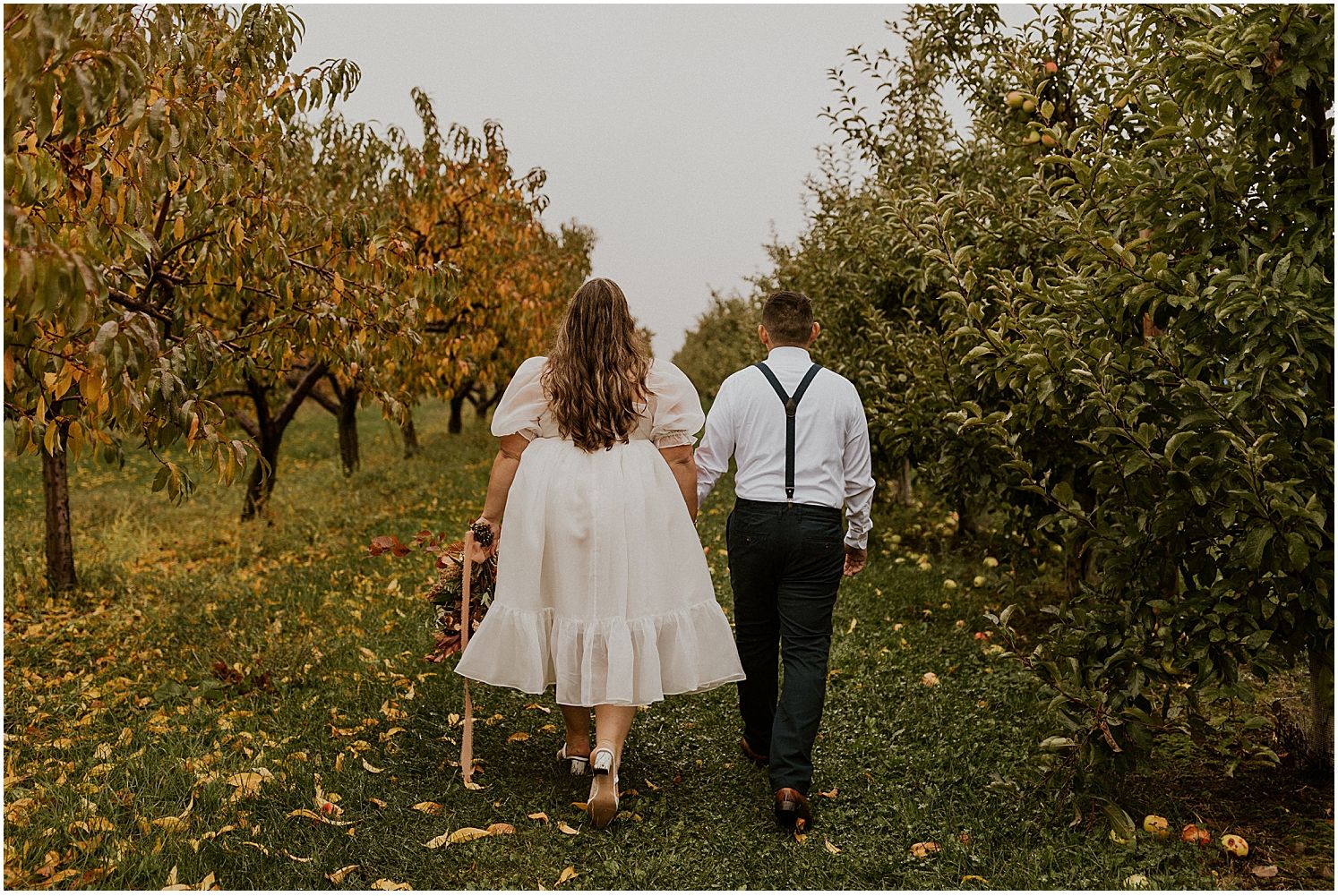 Bride and groom at their New England elopement