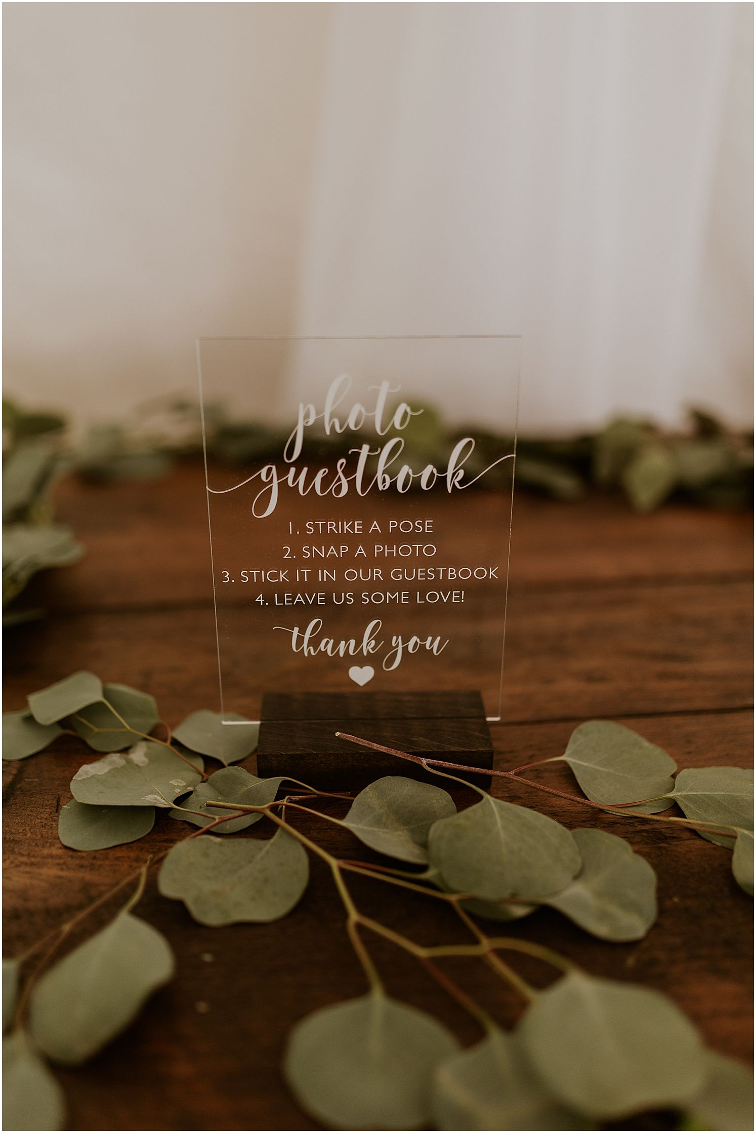Photo guestbook signage