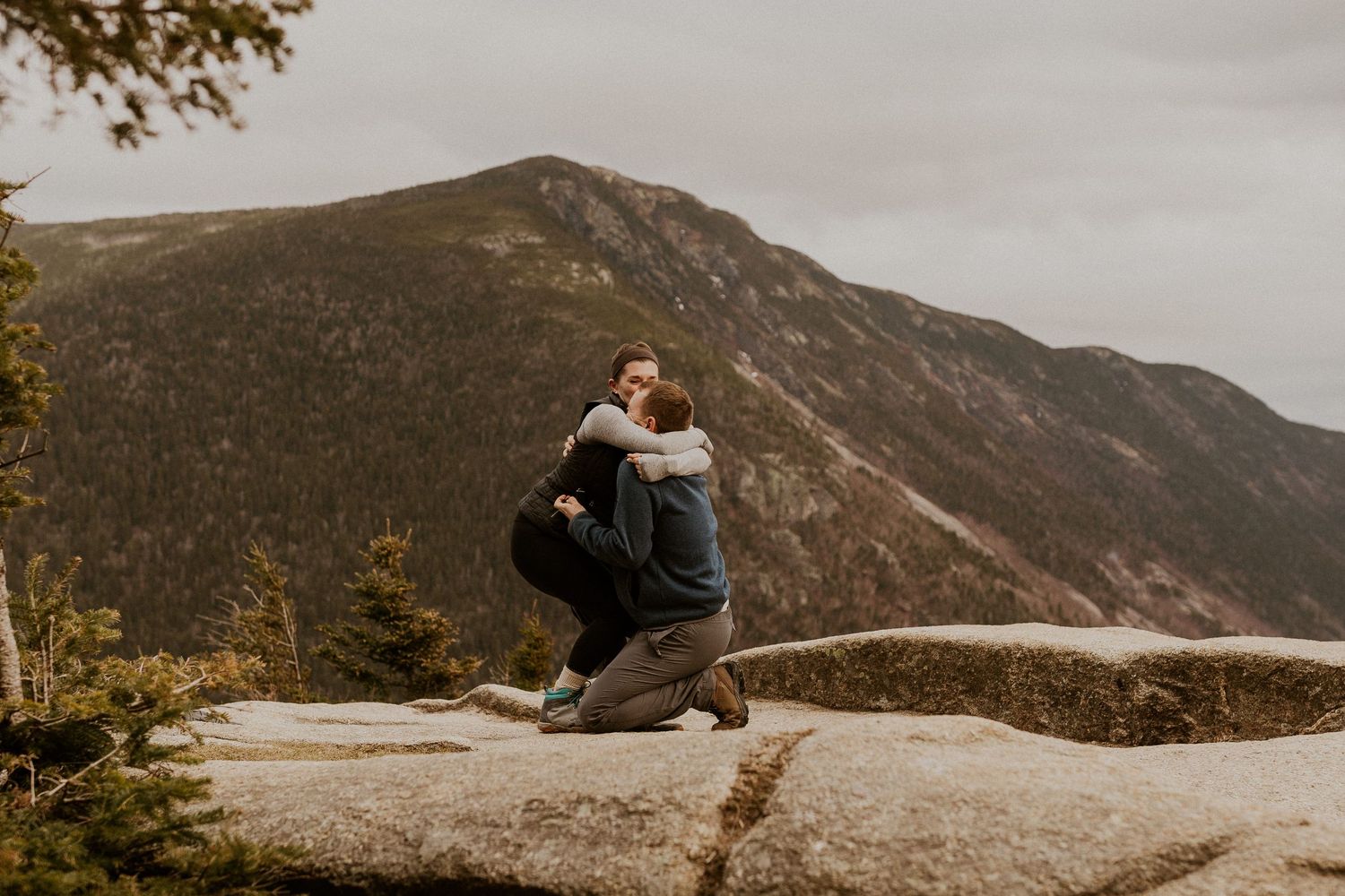 Proposal on the summit of Mount Willard in the White Mountains of New Hampshire.