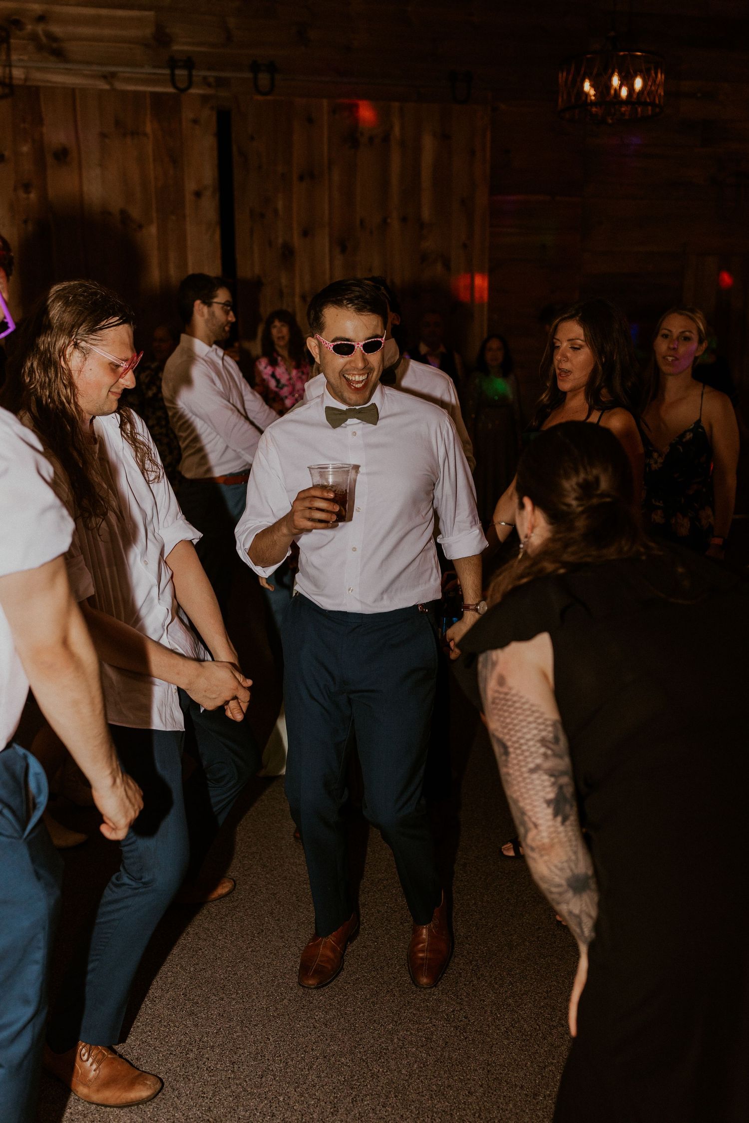 Dancing the night away with friends and family on the dance floor at the Arabella Estate in Buxton Maine.
