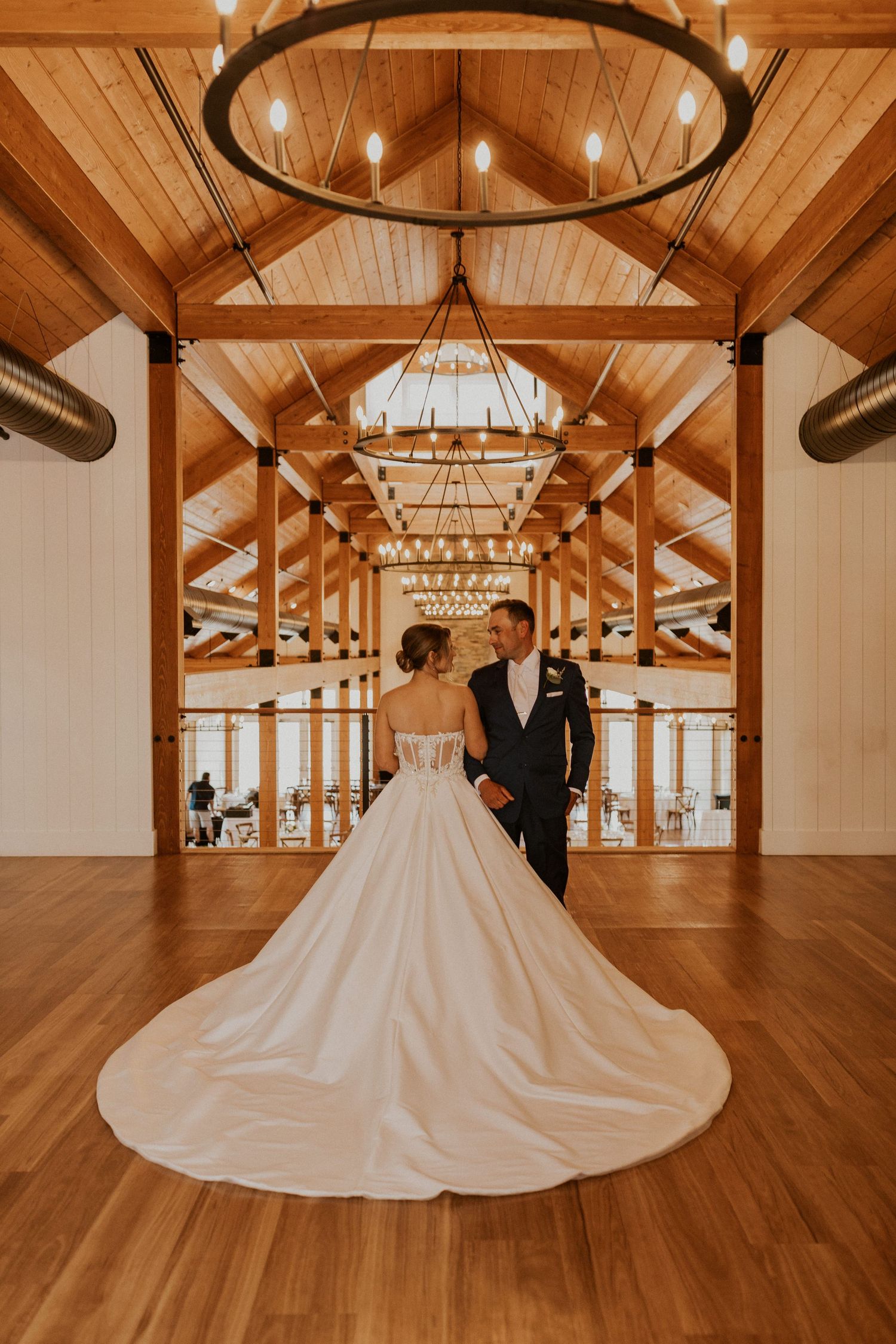 Wedding portraits in the Lake House of Owl's Nest Resort in the White Mountains of New Hampshire.