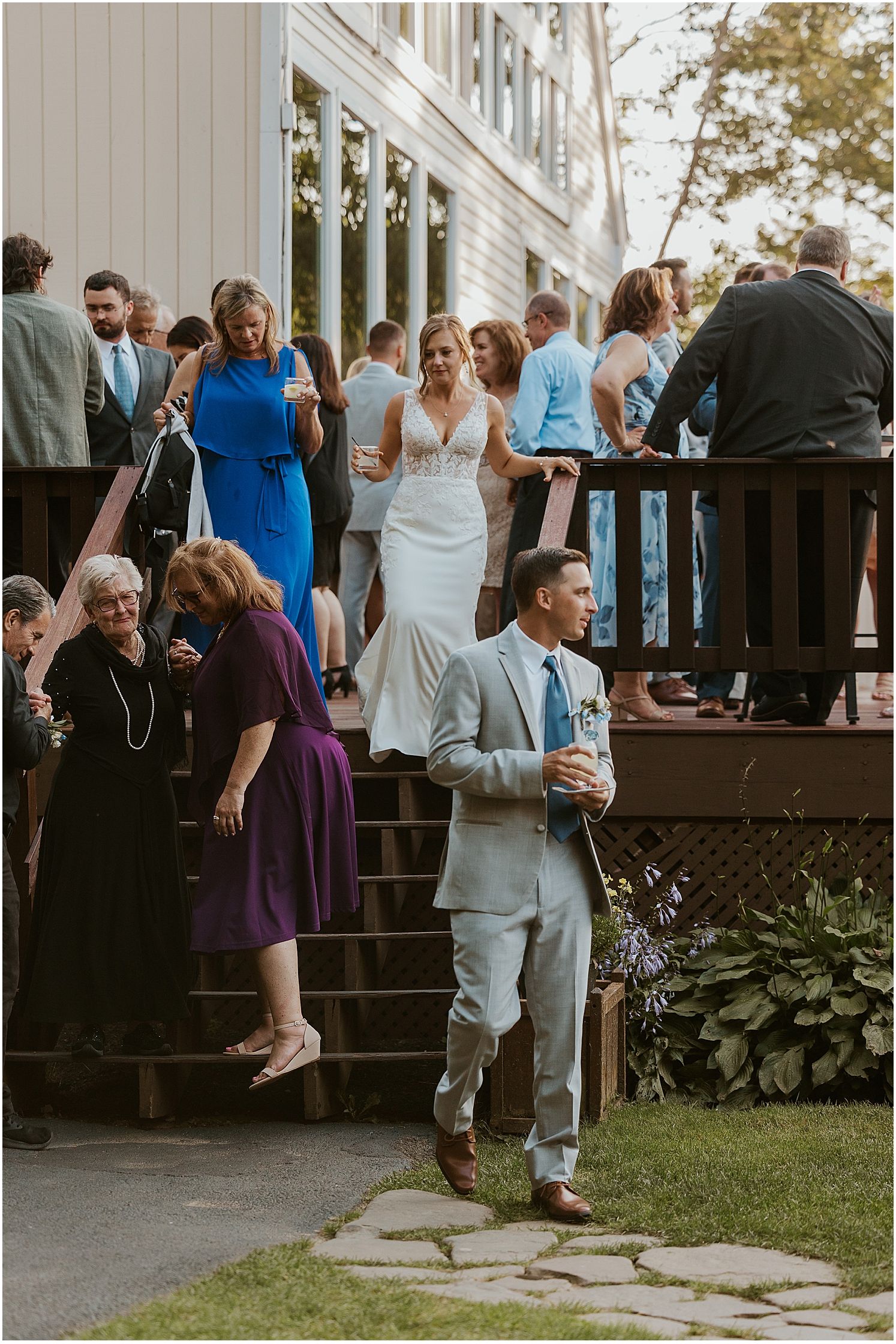 Cocktail hour at Waterville Valley wedding