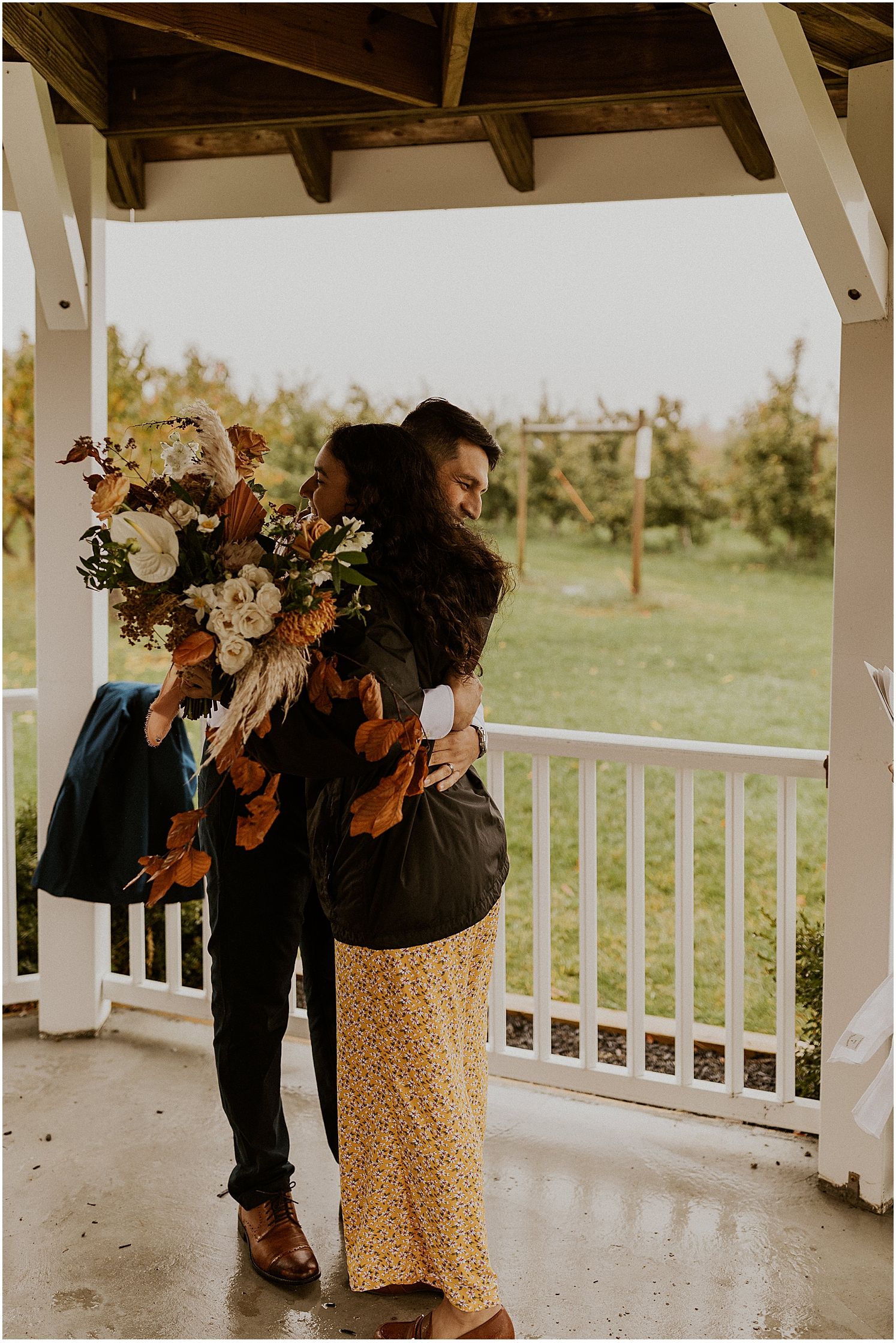 Groom at New England elopement