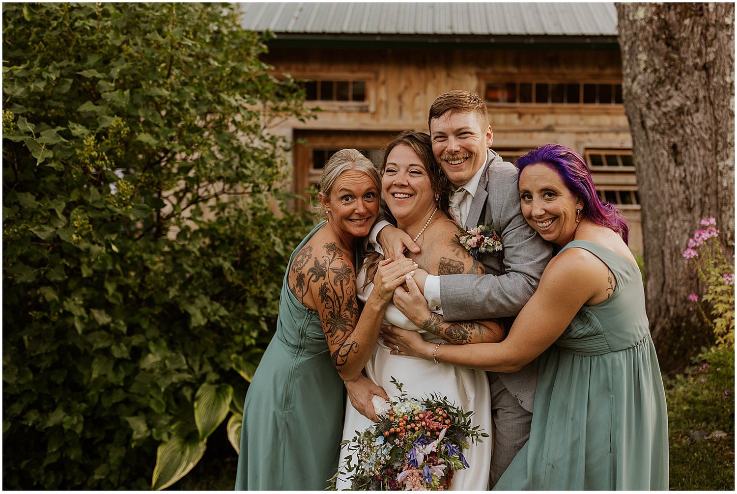 NH wedding bridal party photos by Robin Easler Photography