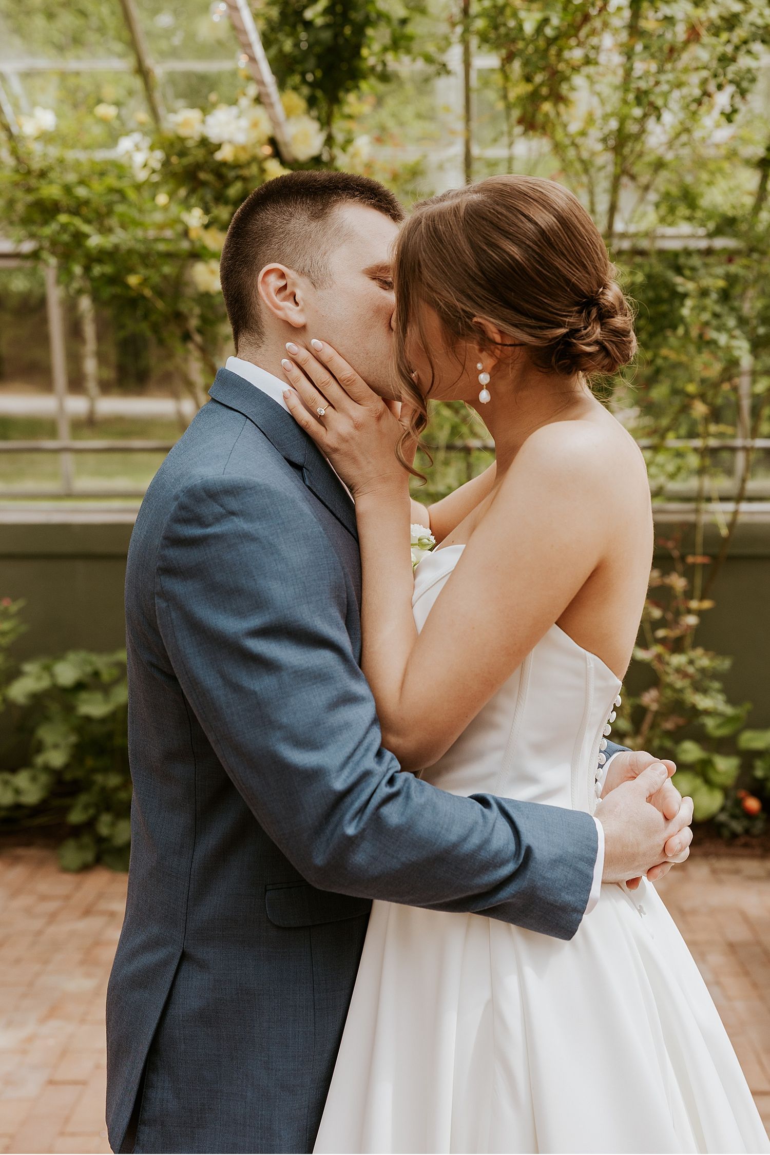 Bride and groom at their NH wedding at the Barn on the Pemi