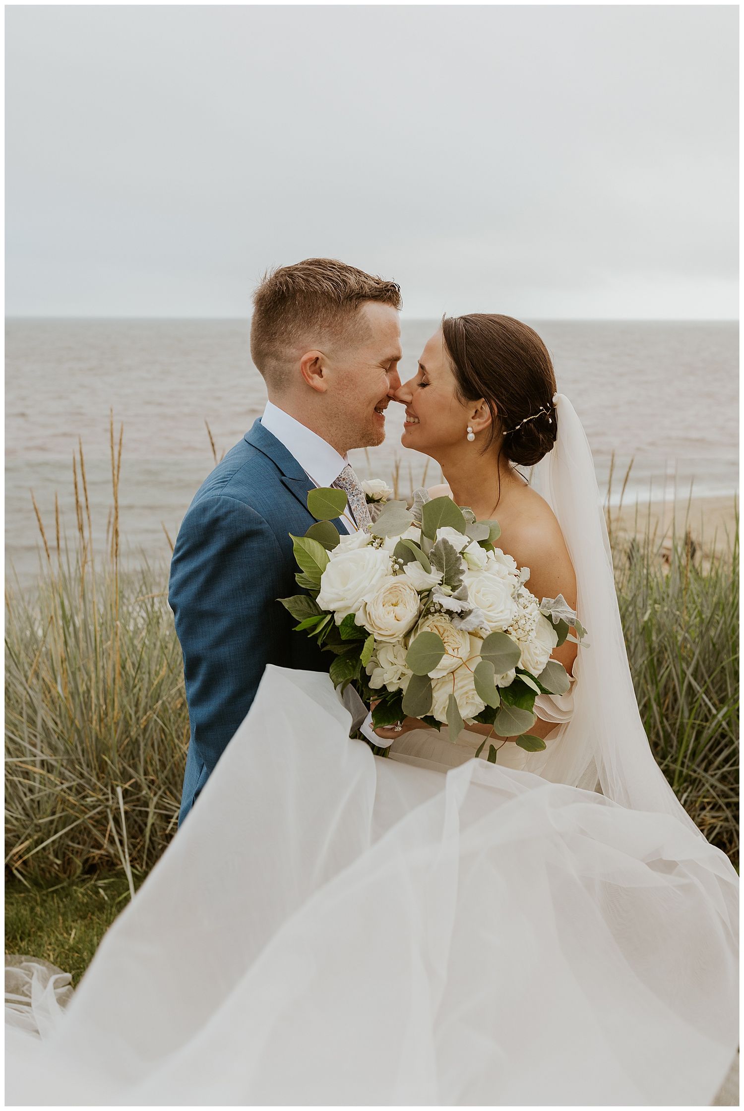 Dennisport wedding bride and groom portrait