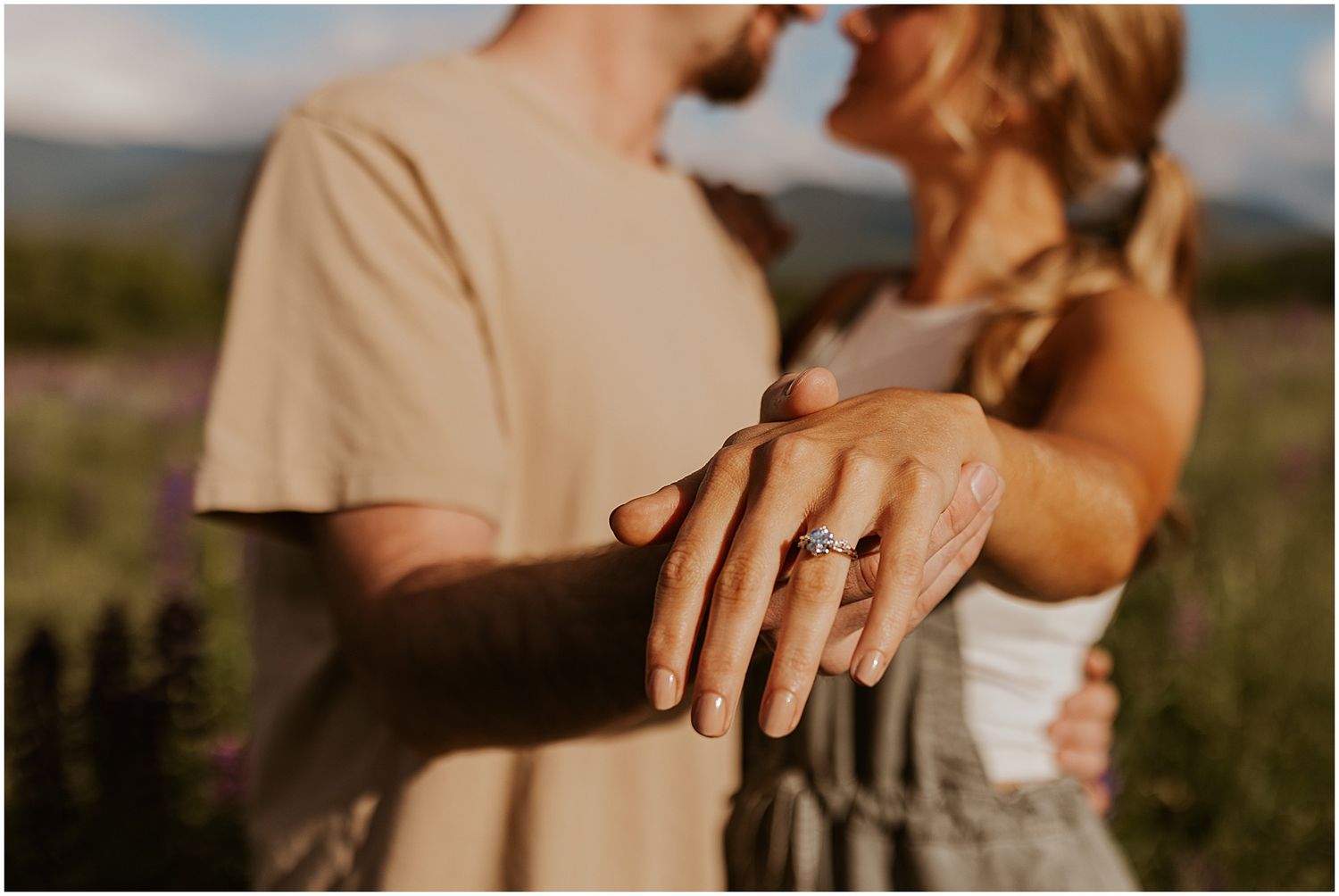 White Mountain NH engagement photos