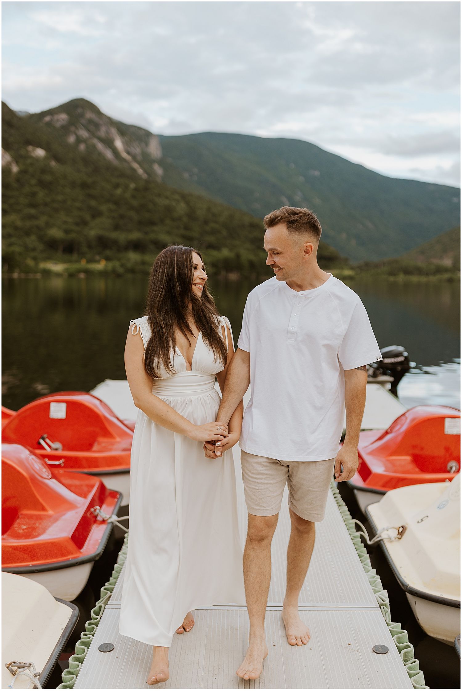 NH engagement photos in Franconia Notch - Robin Easler