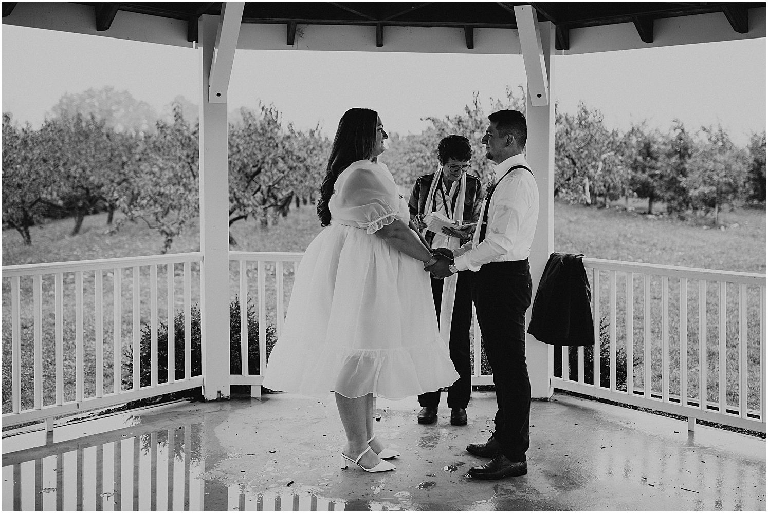 Fall elopement ceremony New England