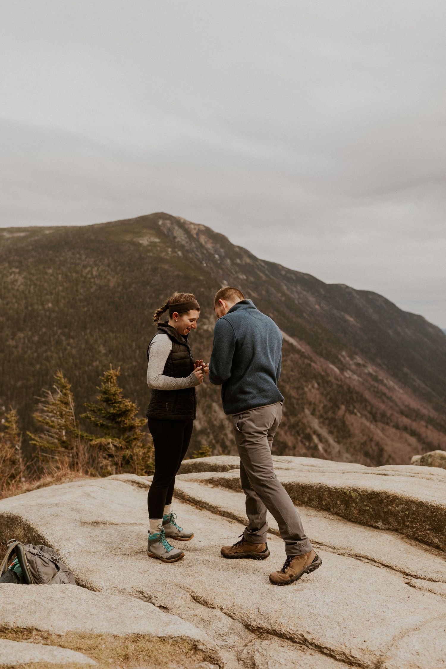 Proposal on the summit of Mount Willard in the White Mountains of New Hampshire.