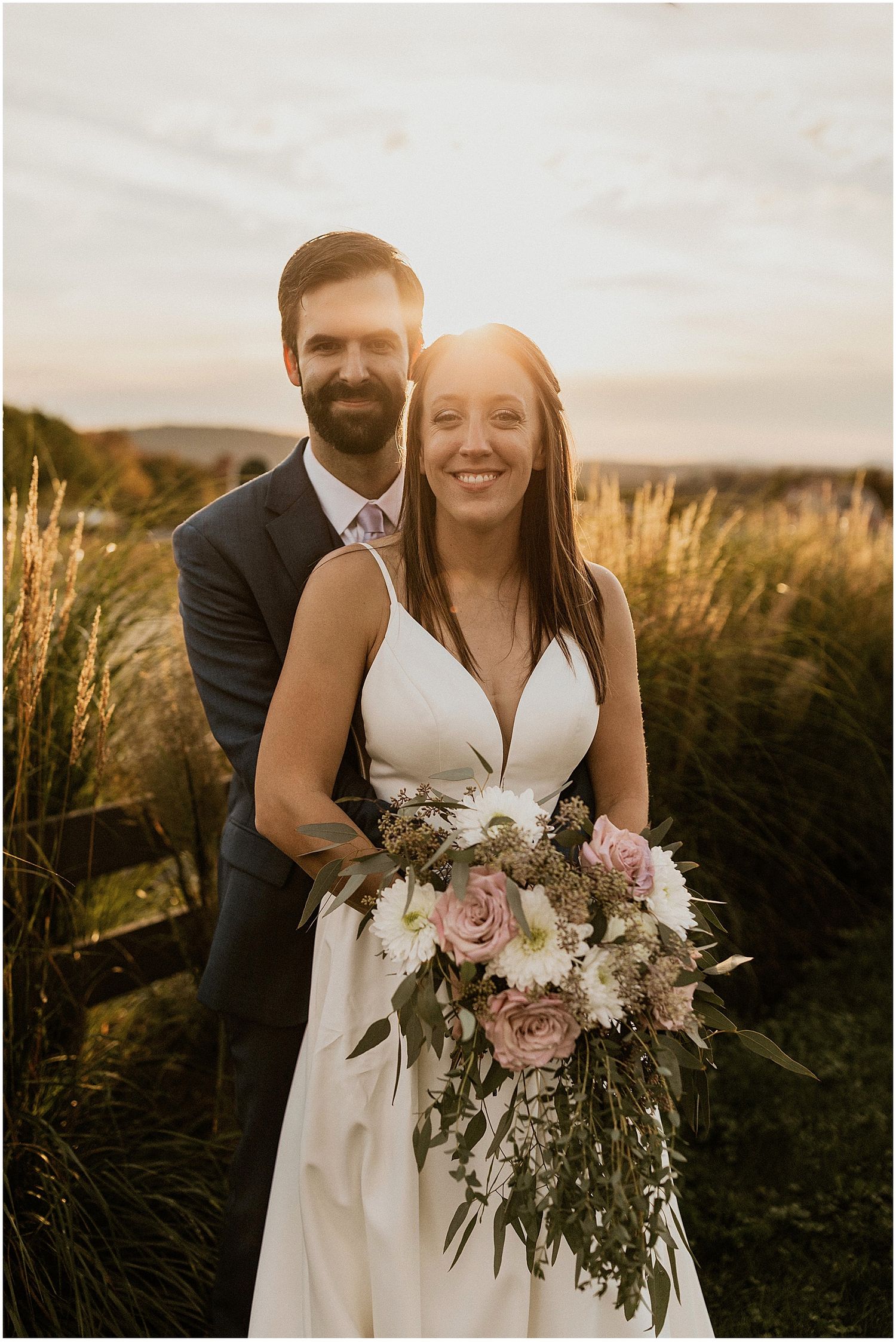 Golden hour wedding photography in New Hampshire's White Mountains