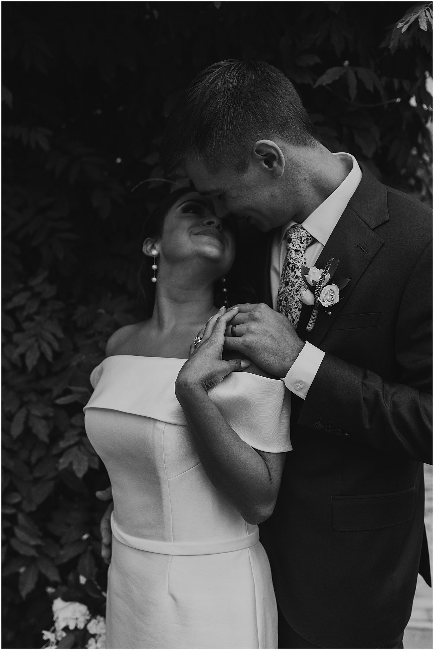 Bride and groom portrait NH wedding