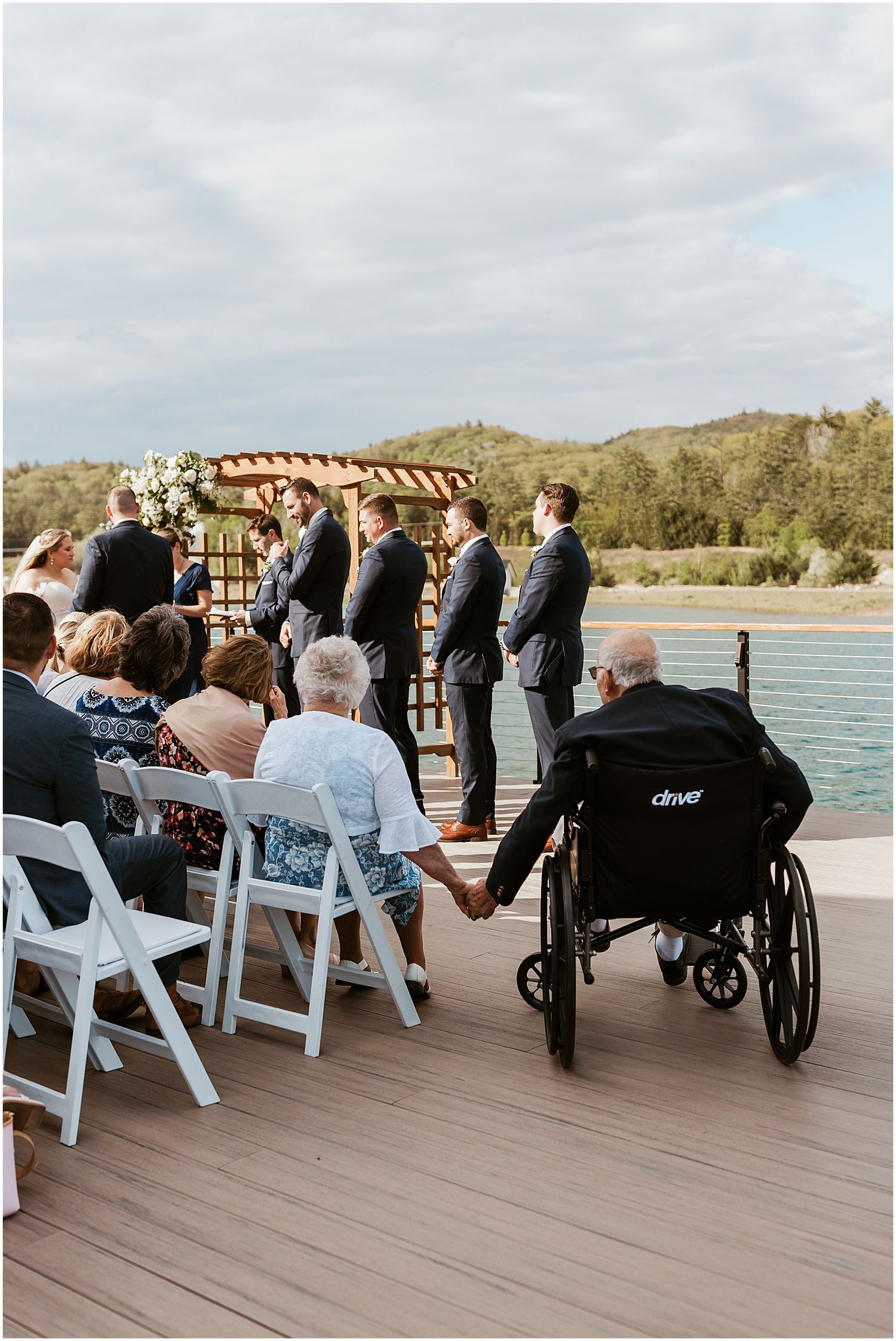New Hampshire mountain wedding ceremony at Owls Nest - Robin Easler Photography