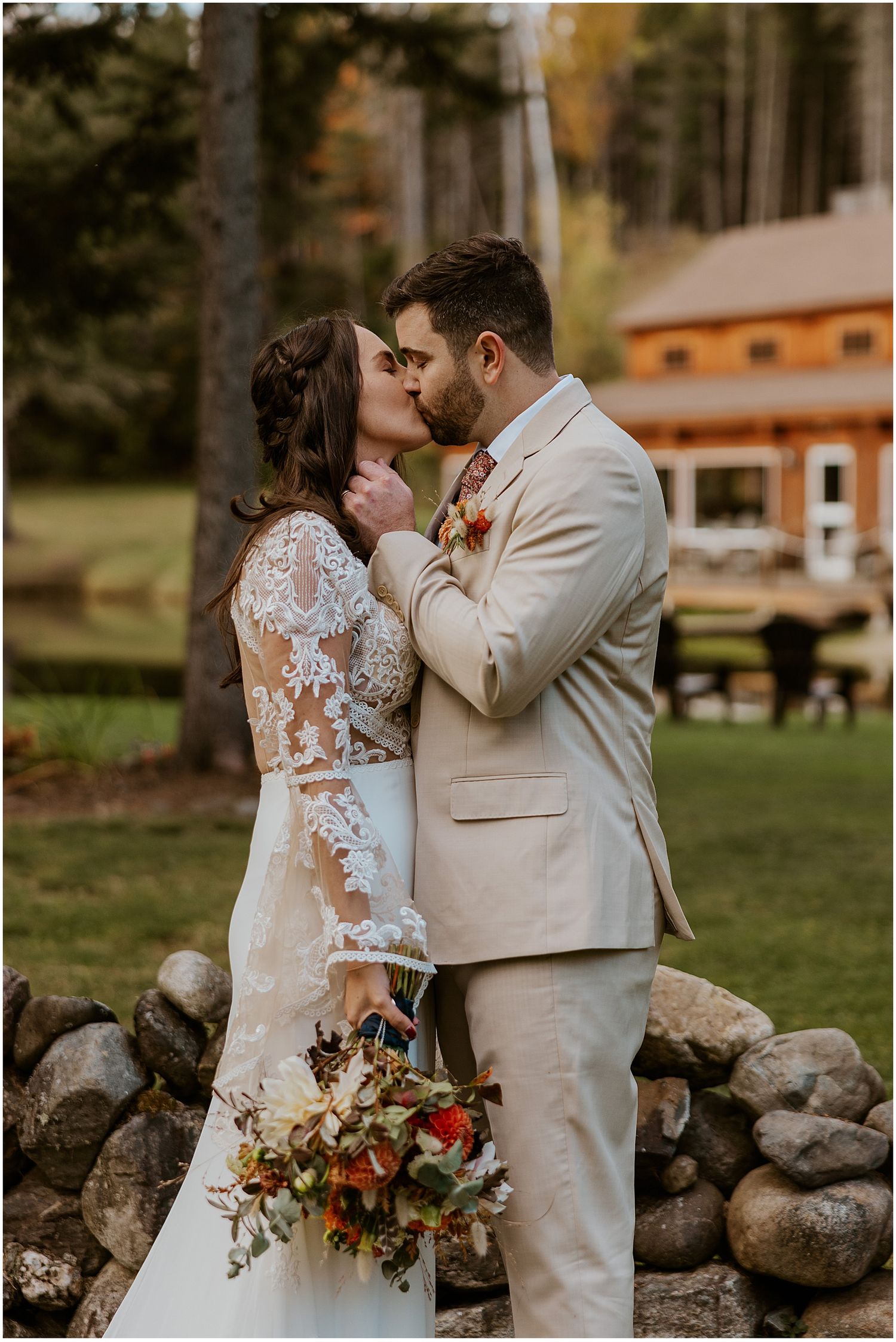 Couple at their New Hampshire wedding Robin Easler Photography