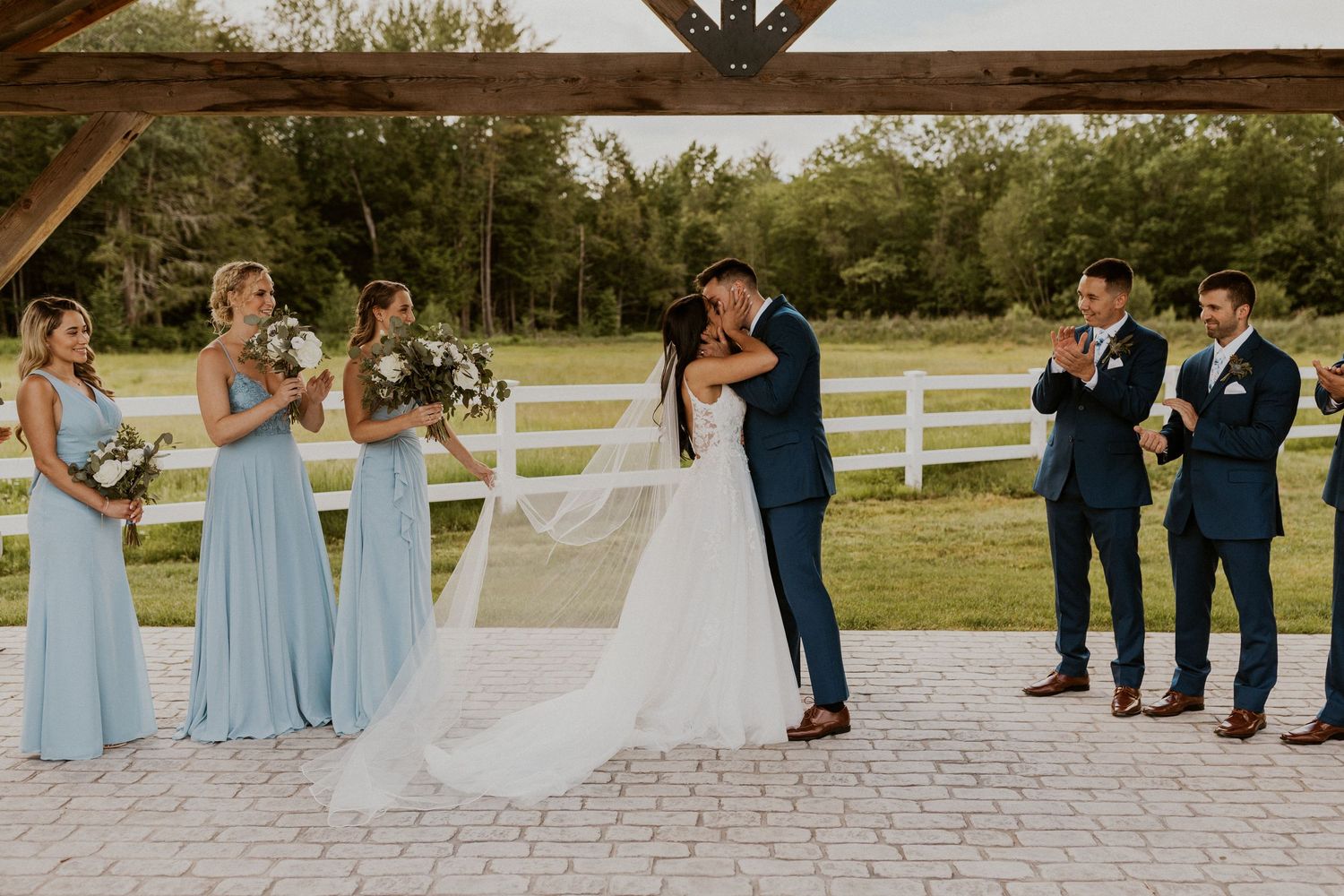 Early summer wedding at the Barn at Bull Meadow in Concord New Hampshire