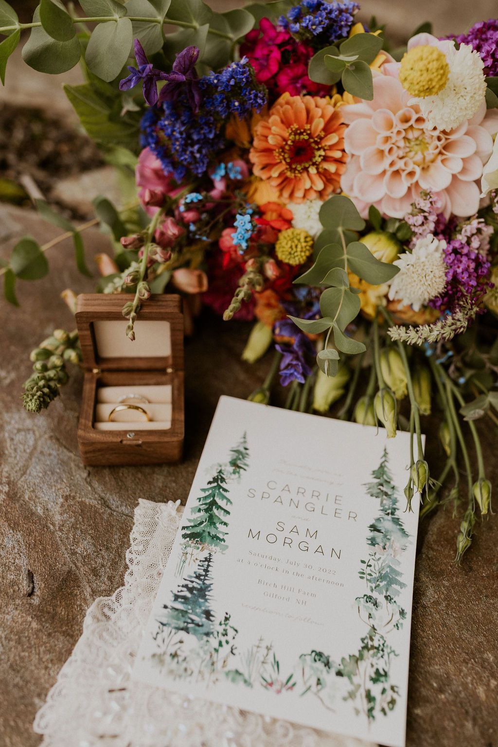 Lakes Region New Hampshire wedding details