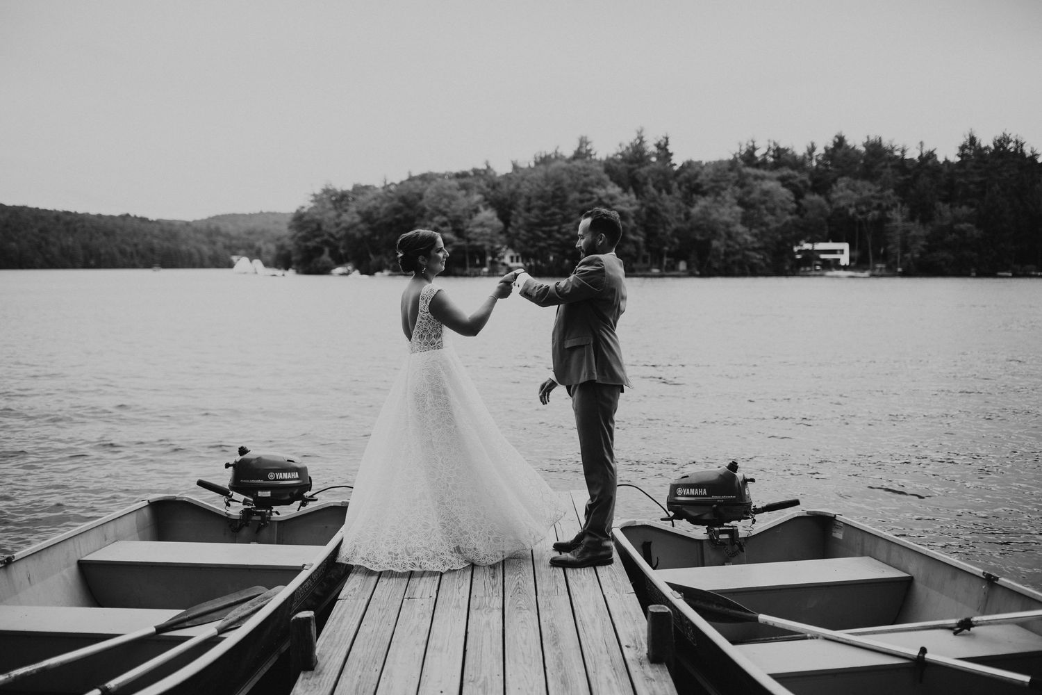 laid back lakeside wedding at Lake Shore Village Resort in Weare New Hampshire
