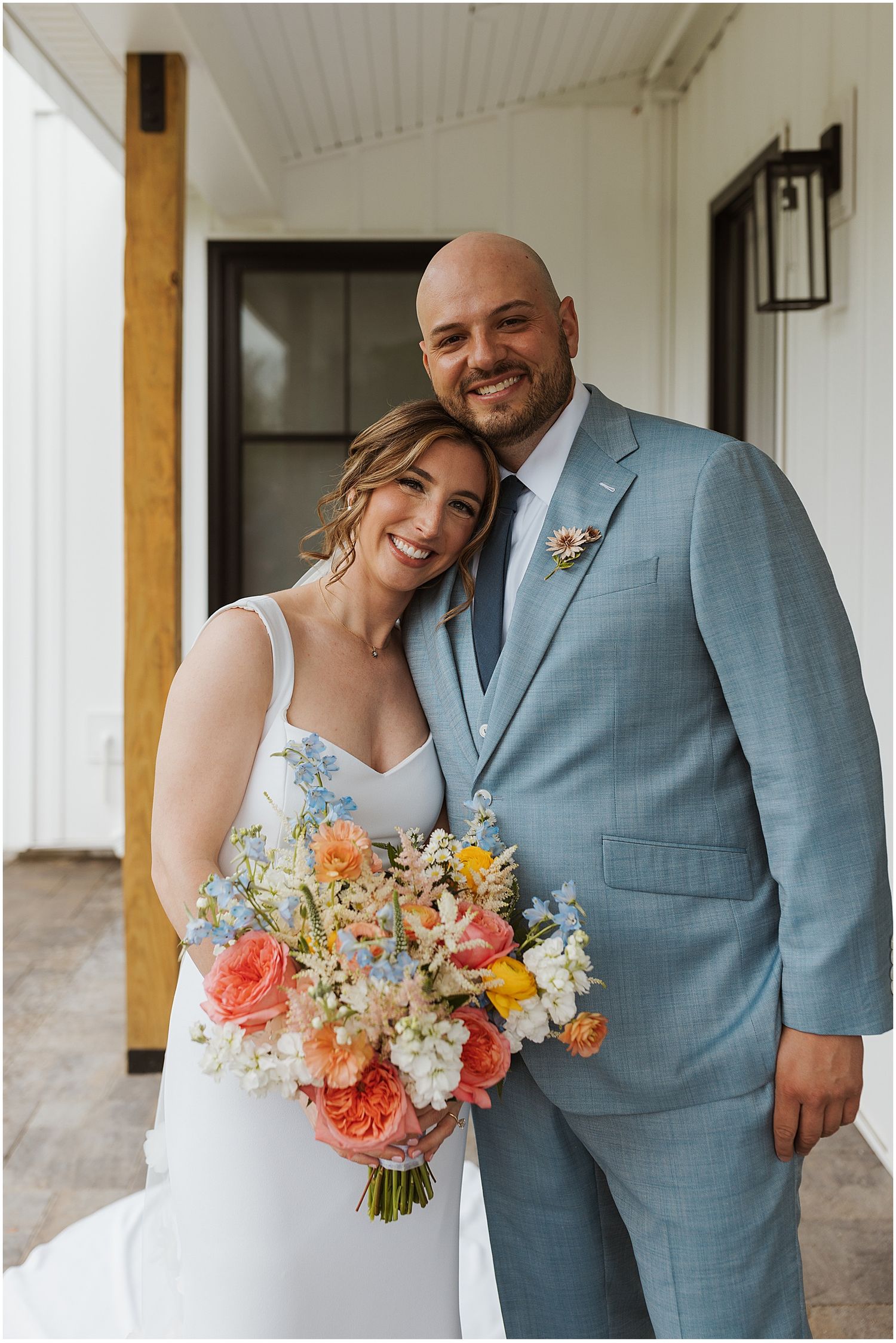Bride and groom at their Hyla Brook Estate wedding in NH